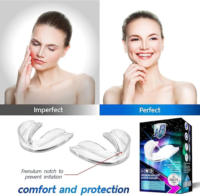 Moldable Mouth Guard for Teeth Grinding, Customizable Boil-and-Bite Mouthguard for Clenching, Dental Protection for Adults, Teens and Kids