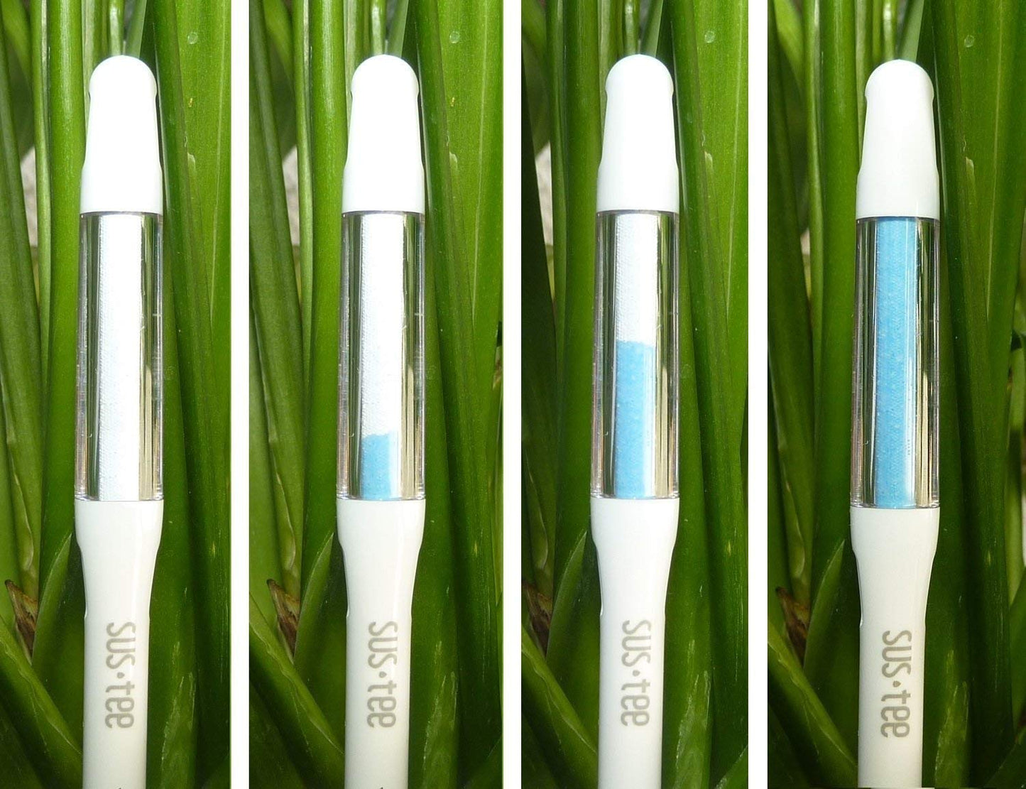 Sustee Aquameter (Small Green Refillable - Bundle of 2) - House Plant Soil Moisture Meter, Humidity Sensor Probe, Water Level Indicator - Best for Indoor Potted Plants