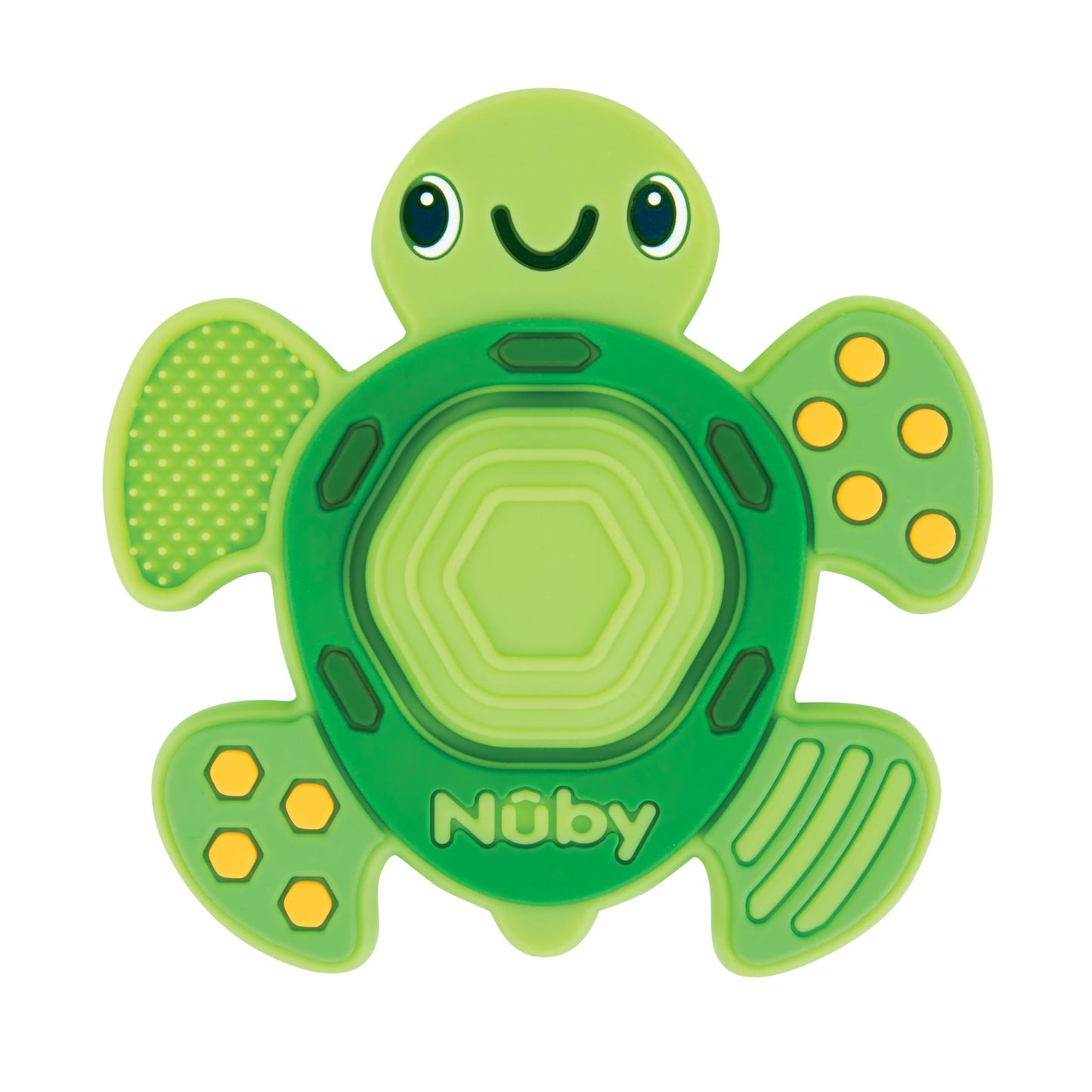 Nuby Teethe N' Pop Sensory Play Teether - Baby Teething Toy - 3+ Months - Turtle