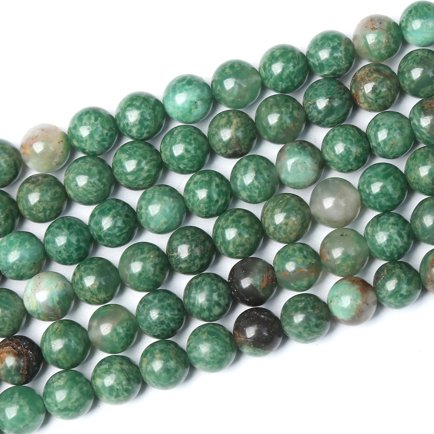 Natural 6mm Gray Striped Agate Beads Gemstone Loose Beads for Jewelry Makinge (6mm, African Jade)