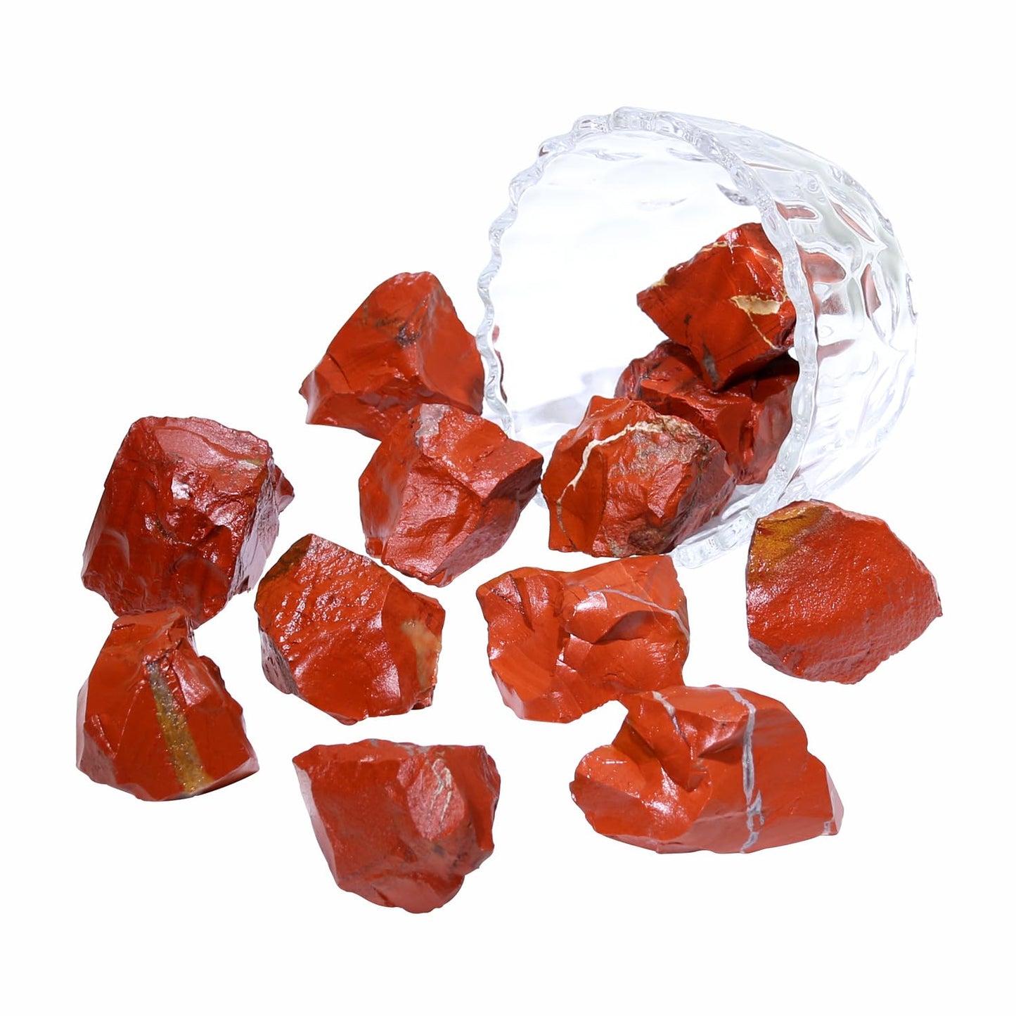 Nvzi Red Jasper Stone Crystals, Bulk Crystals, Crystals and Healing Stones, Rocks for Tumbling, Amathesis Crystal, Raw Crystals Bulk, Calcite Crystal for Decoration, Wicca, Reiki, Chakra(1LB)