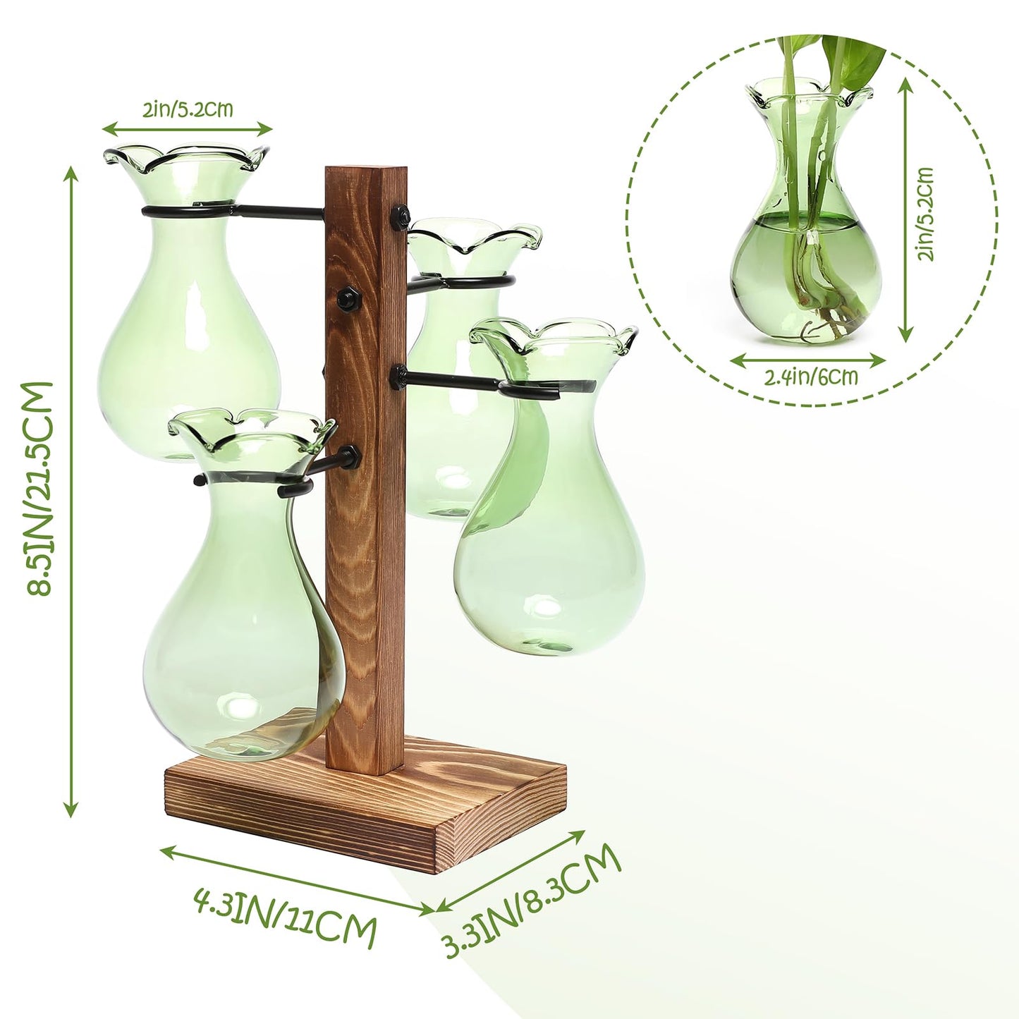 Plants Propagation Stations Bulb Glass Propagation Birthday Gift for Women Garden Plant Lovers - 4 Bulb