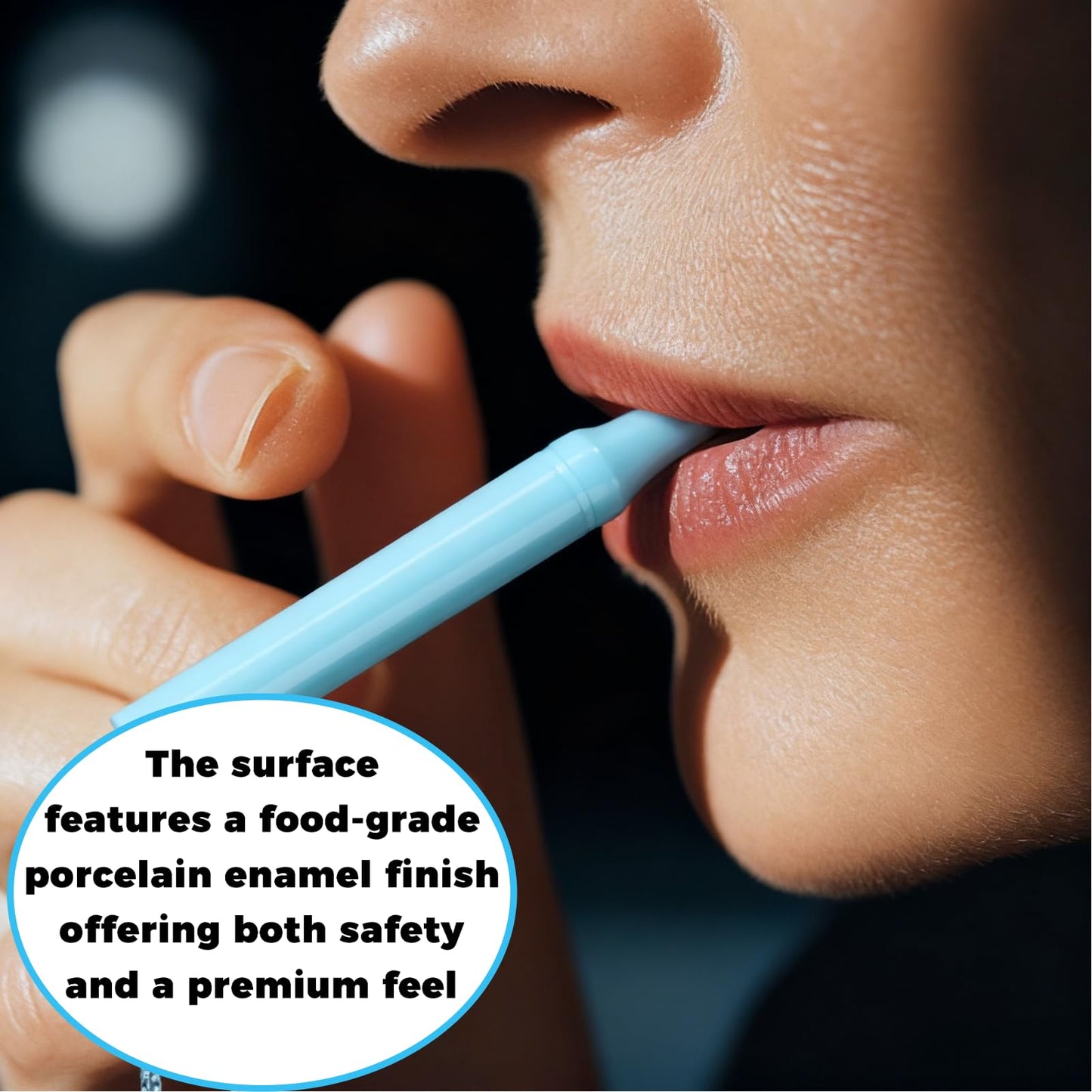 LAMKHOO Breathing Necklace to Quit Smoking and Vaping with Refillable Mint Pods, Stop Smoking Aids Fidget Necklace, Smokeless Inhaler for Adults with Enameled Surface, Includes 3 Mint Cotton Cores