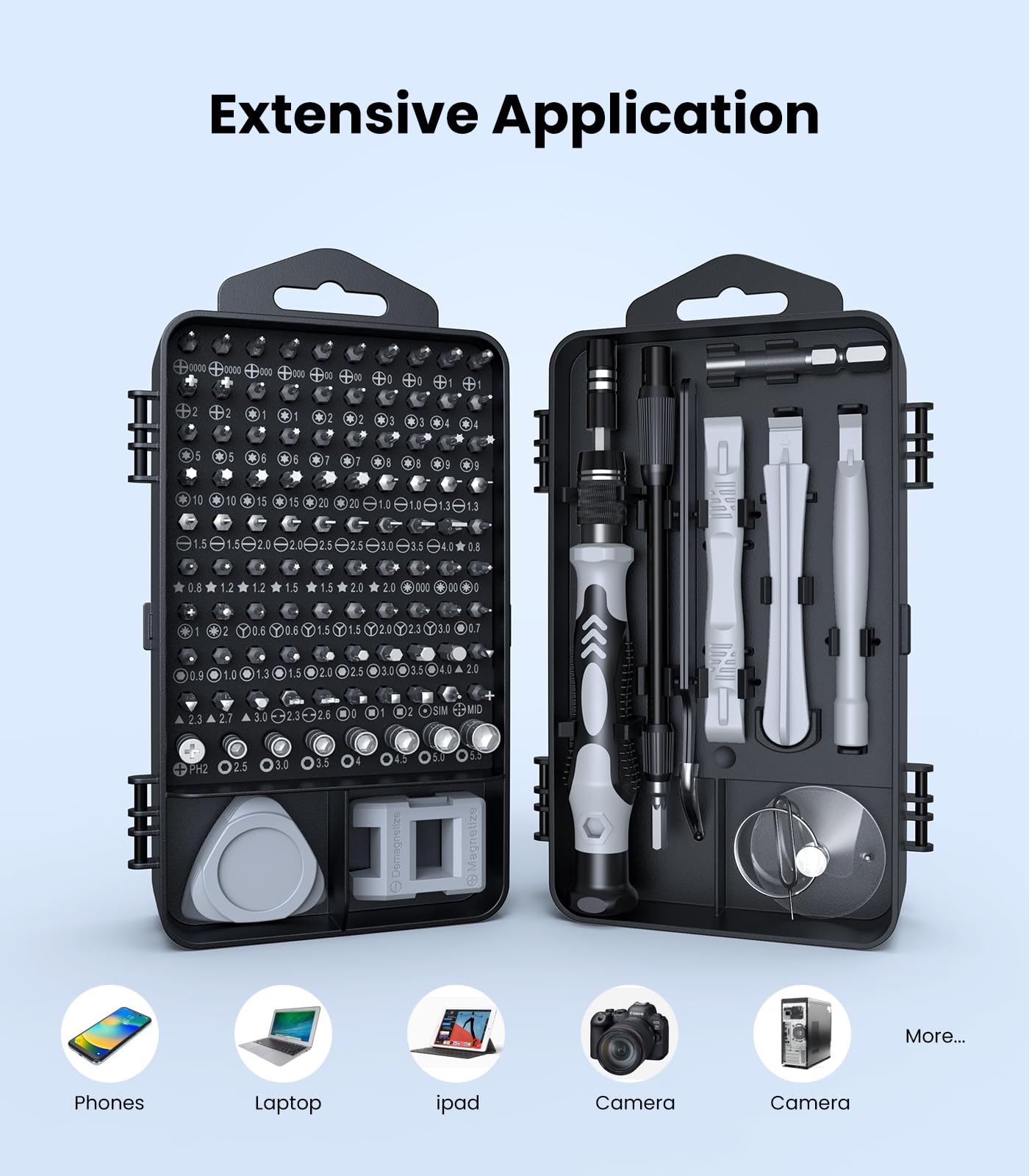 AXTH 115-in-1 Precision Screwdriver Set, [Super Durable] Mini Professional Magnetic Repair Tool Kit, Small Screwdriver for Phone, Computer, Watch, Laptop, Macbook, Eyeglass, Electronic