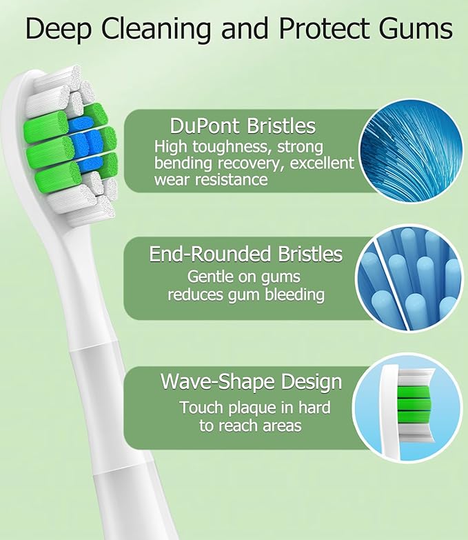 Replacement Toothbrush Heads Compatible with AquaSonic Black Series Vibe Series Black Series Pro Vibe Series Pro Elite Series Electric Toothbrush, 12 Count, White