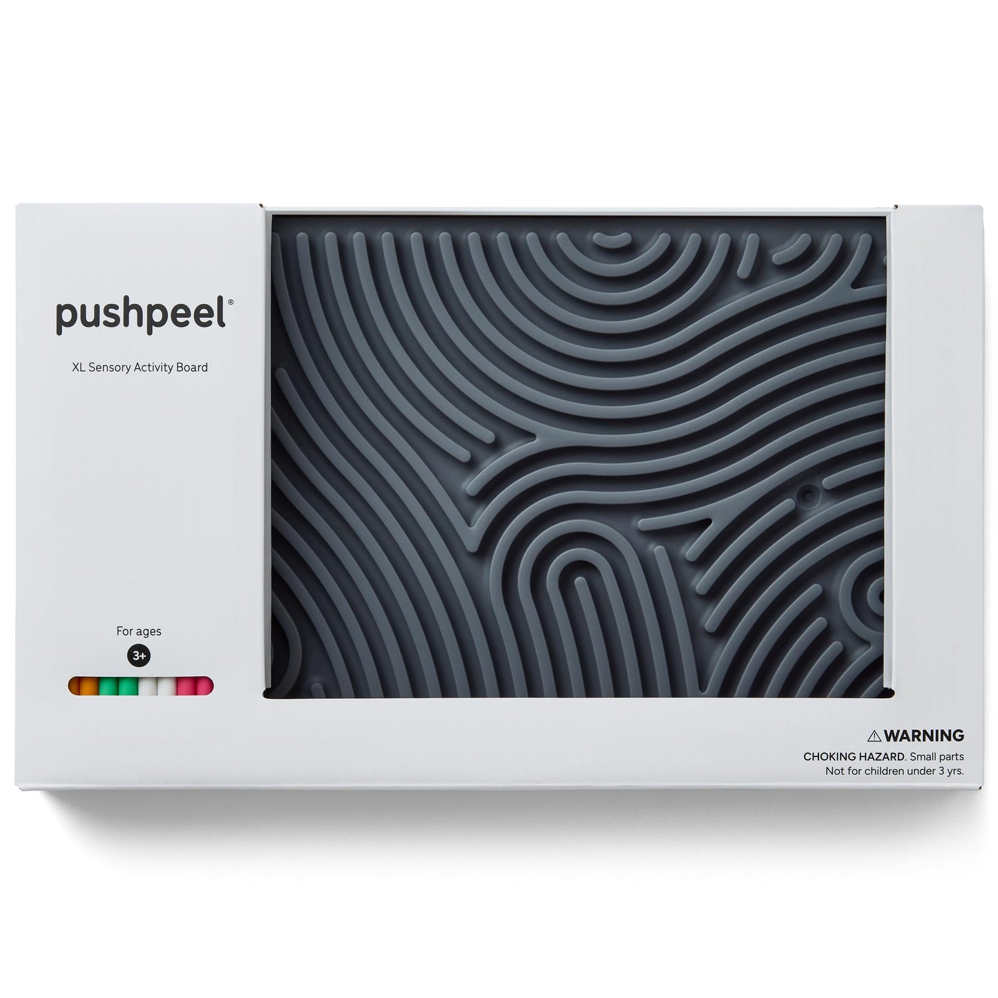 Pushpeel XL Sensory Activity Board – Expandable Silicone Fidget Toy for Stress, Anxiety, ADHD & Autism – Modular, Silent, No Mess - Granite