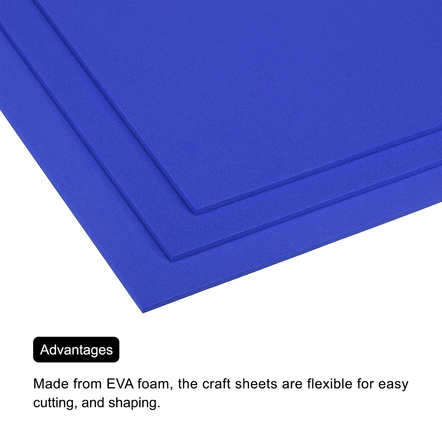 MECCANIXITY EVA Foam Sheets Blue 9.8 Inch x 9.8 Inch 3mm Thick Crafts Foam Sheets for Costumes, Arts and Crafts Projects Pack of 8