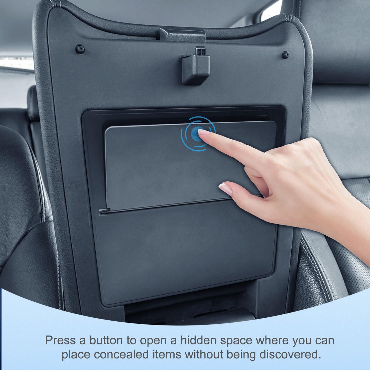 EDBETOS Center Console Hidden Organizer Compatible with 2023-2026 Honda Pilot /2024 2025 2026 Ridgeline/Passport Secret Compartment Accessories Armrest Hidden Storage Box, Press to Open/Close