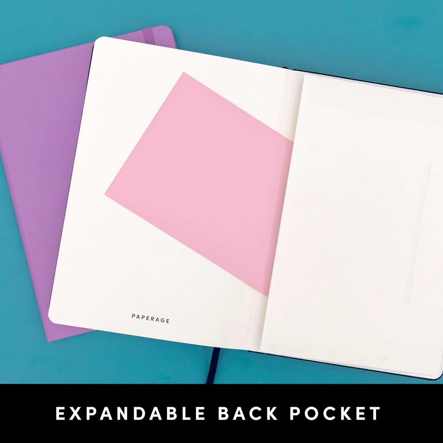 PAPERAGE Recycled Blank Journal Notebook, (Kraft), 160 Pages, Medium 5.6 in x 8 in - 100 GSM Thick Paper – Hardcover Journaling Notebook for Work, School, Note Taking or Sketching