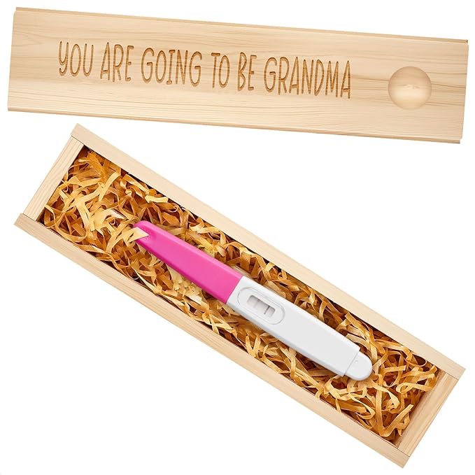 Pregnancy Announcement for Grandparent Grandma, Pregnancy Test Keepsake Box, Baby Announcement Reveal Gifts Ideas for Husband Grandparents Dad Aunt and Uncle