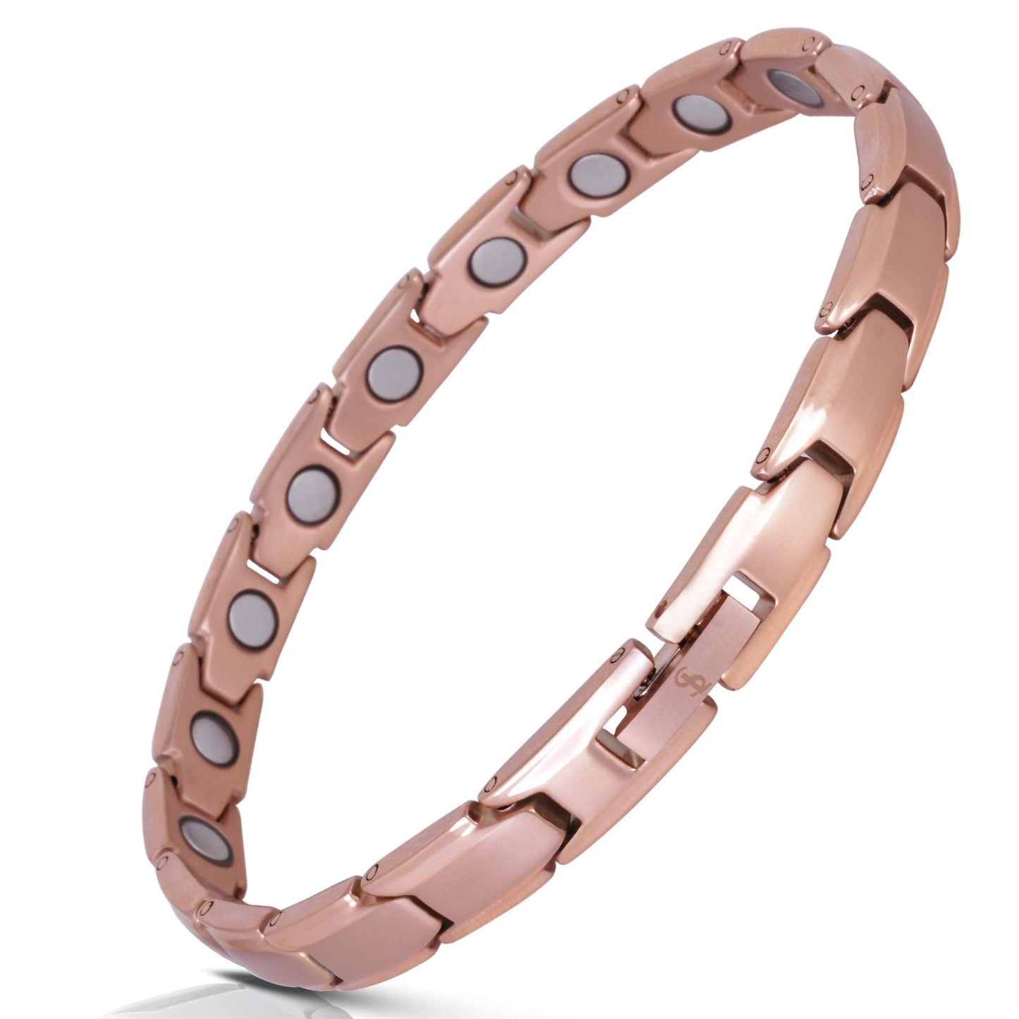 Smarter LifeStyle Elegant Titanium Magnetic Anklet for Women - Adjustable Bracelet Length with Sizing Tool for Perfect Fit, Womens Magnetic Anklet (Rose Gold)