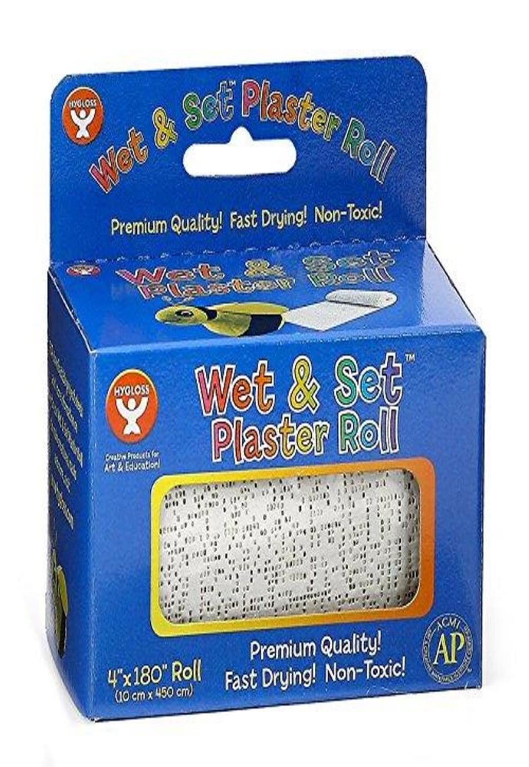 Hygloss Products Wet & Set Plaster Roll for Crafts 4 X 180 Inches