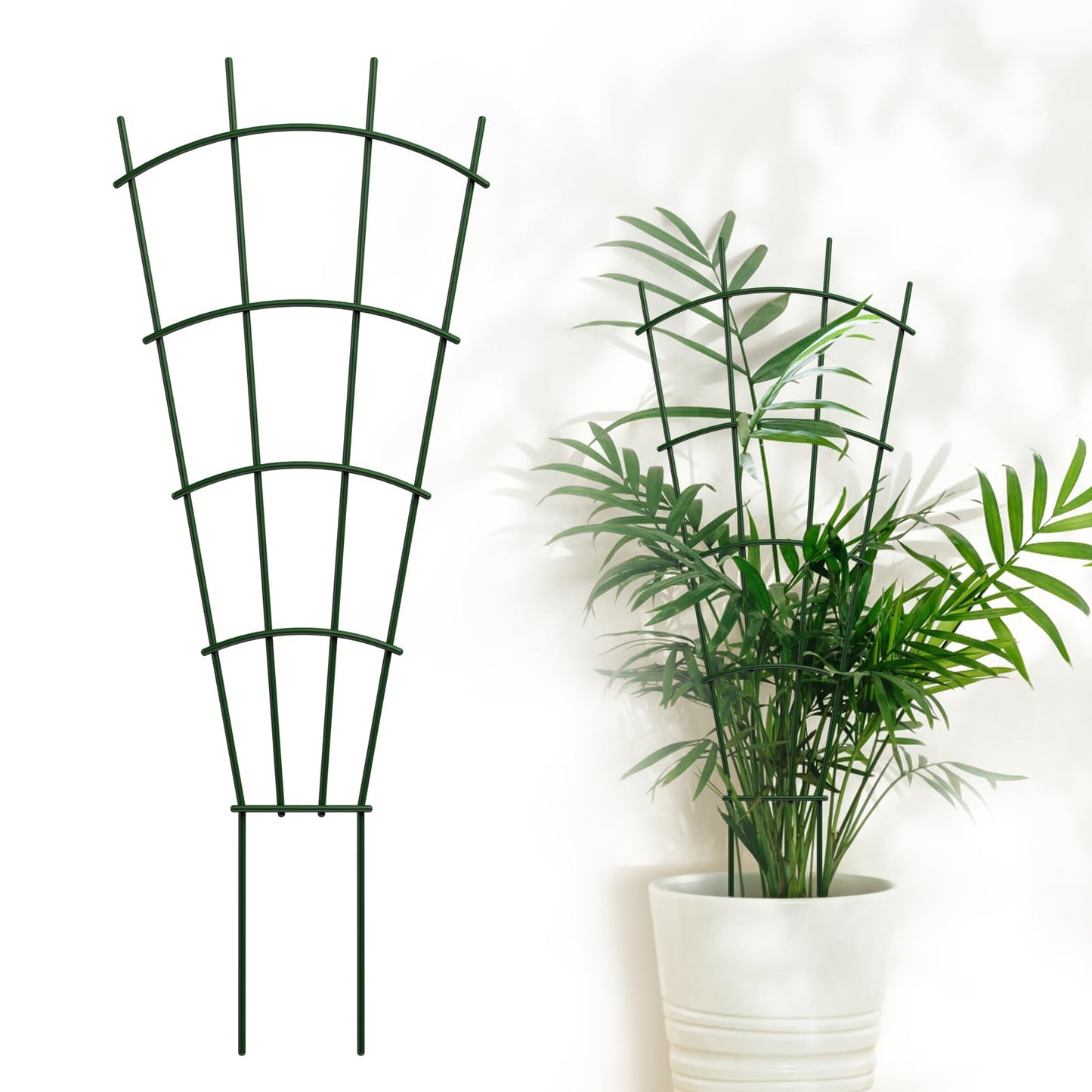 DOLEMODUO 6-Pack Metal Trellis for Potted Plants, 32" Heavy Duty Garden Trellis for Climbing Plants, Rustproof Powder Coated Indoor/Outdoor Trellis for Climbing Vines, Flowers, Houseplants