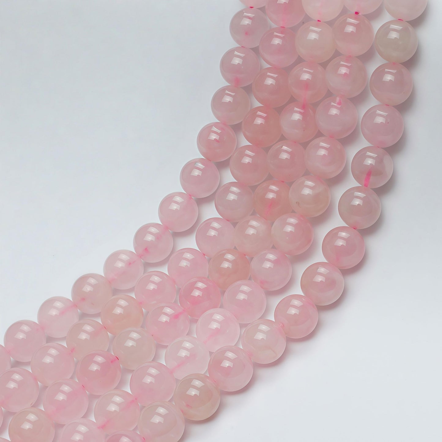 MJDCB 7A Pure Natural Rose Quartz Beads Round Loose Beads for Jewelry Making DIY Bracelet 15" (10mm)