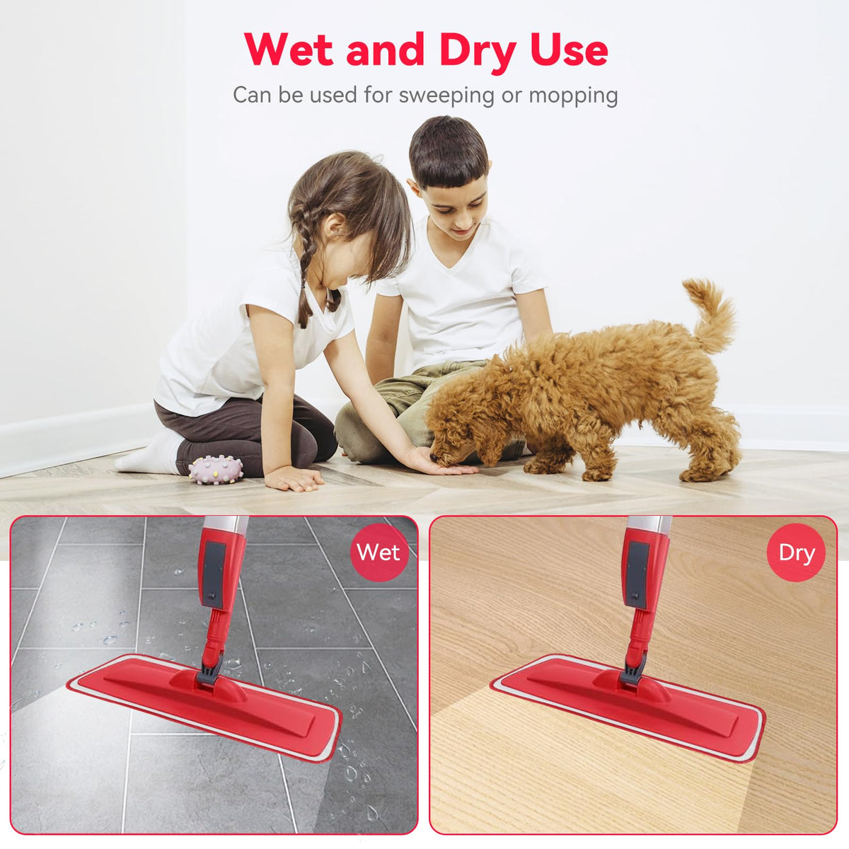 16.5 inch Microfiber Mop Pads for Rubbermaid Reveal Spray Mop and Any 16.5" Flat Mop