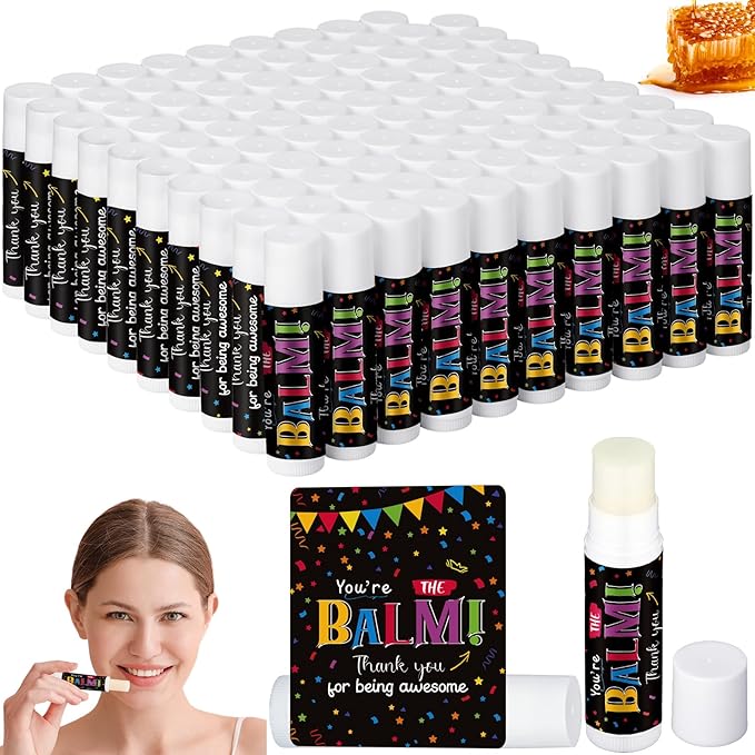 Christmas Appreciation Gifts Bulk Lip Balms Employee Team Appreciation Thank You Gifts Party Favors Stocking Stuffers for Xmas Nurse Teachers Volunteers Coworkers Staff(150 Pack)