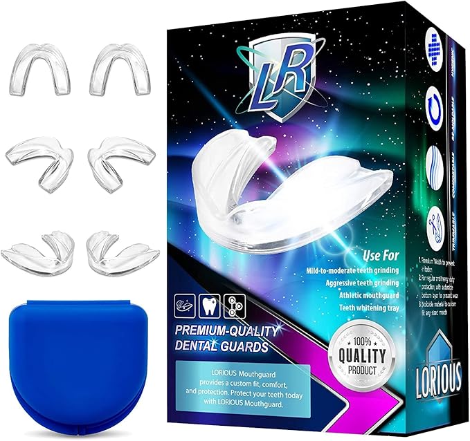 Moldable Mouth Guard for Teeth Grinding, Customizable Boil-and-Bite Mouthguard for Clenching, Dental Protection for Adults, Teens and Kids