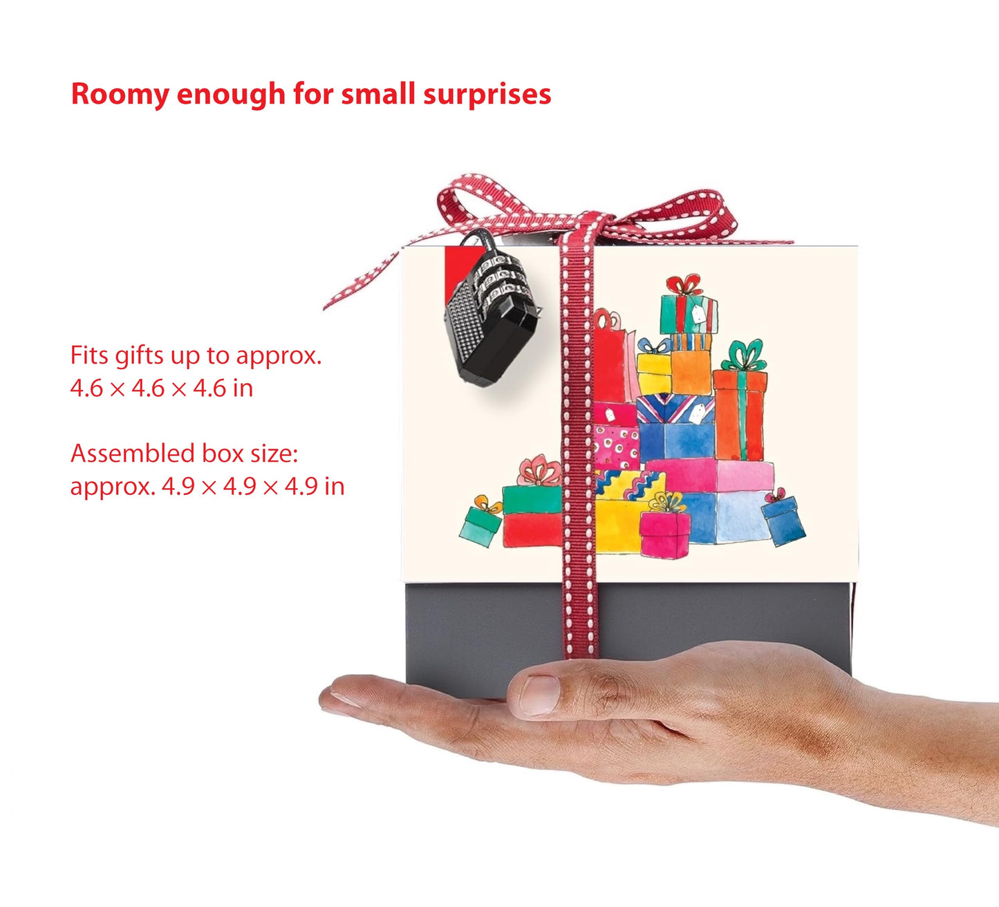 Puzzle Gift Box – Solve 3 Puzzles to Unlock The Surprise – Unique Packaging for Small Presents (Gift Boxes)