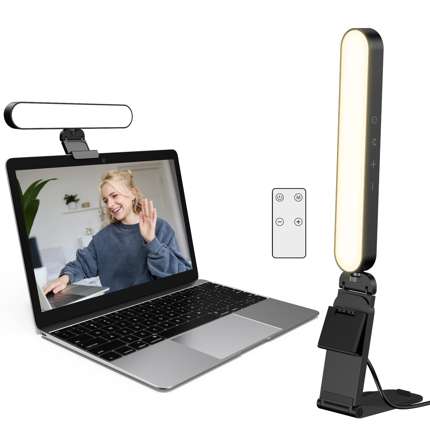 InnoGear Video Conference Light, On-Camera Video Lights for Monitor Desk LED Streaming Lighting with Remote and Touch Control Selfie Zoom Lighting for Computer Webcam Laptop Podcast, Recording