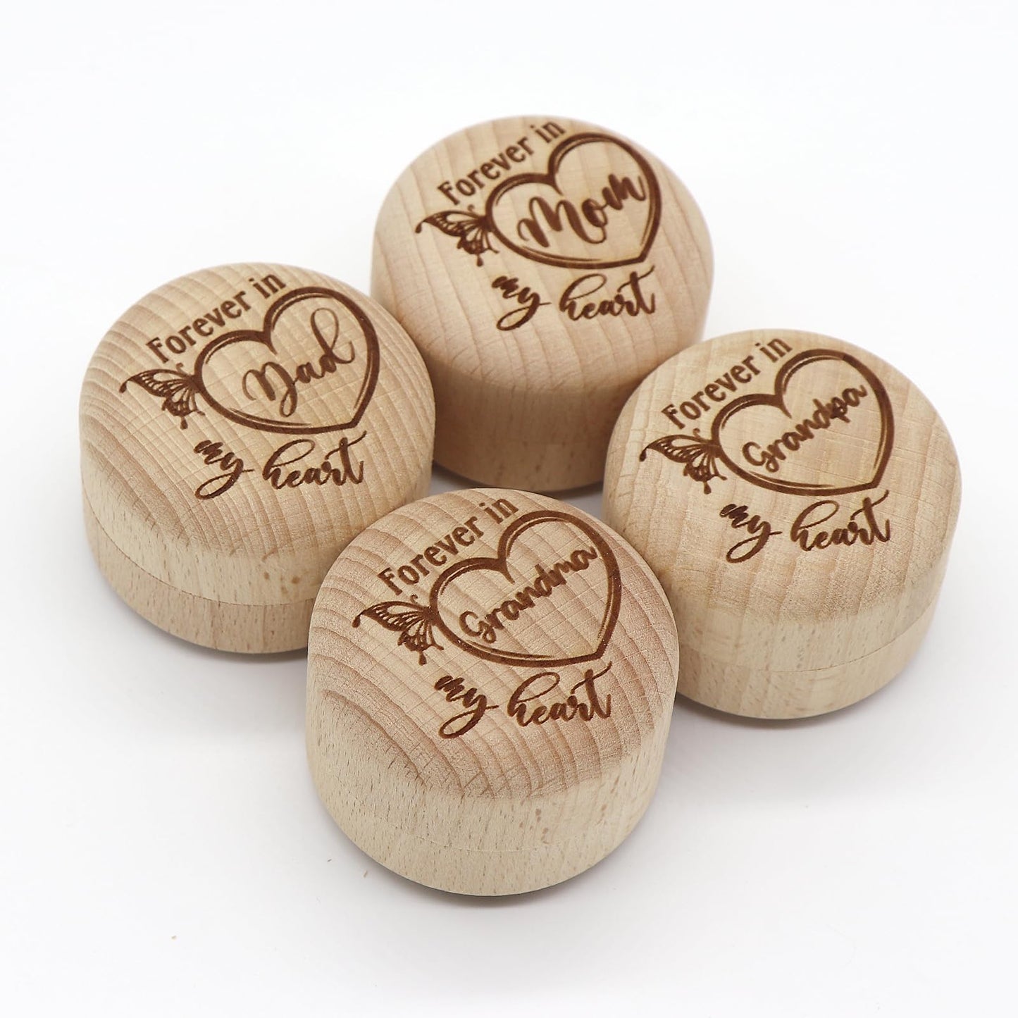 Liannan Custom lock of hair keepsake Box,Personalized Memorial Gift For Loss In Memory of Loved One,Remembrance，Sympathy, Bereavement Gift Mum Dad (heart mom)