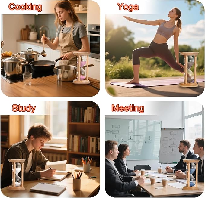 Hourglass 20 Minute,Wood Sand Timer,20 Min Sandglass Timer,Sand Watch for Teachers Classroom Timer,Deep Learning time,Cooking,Blue