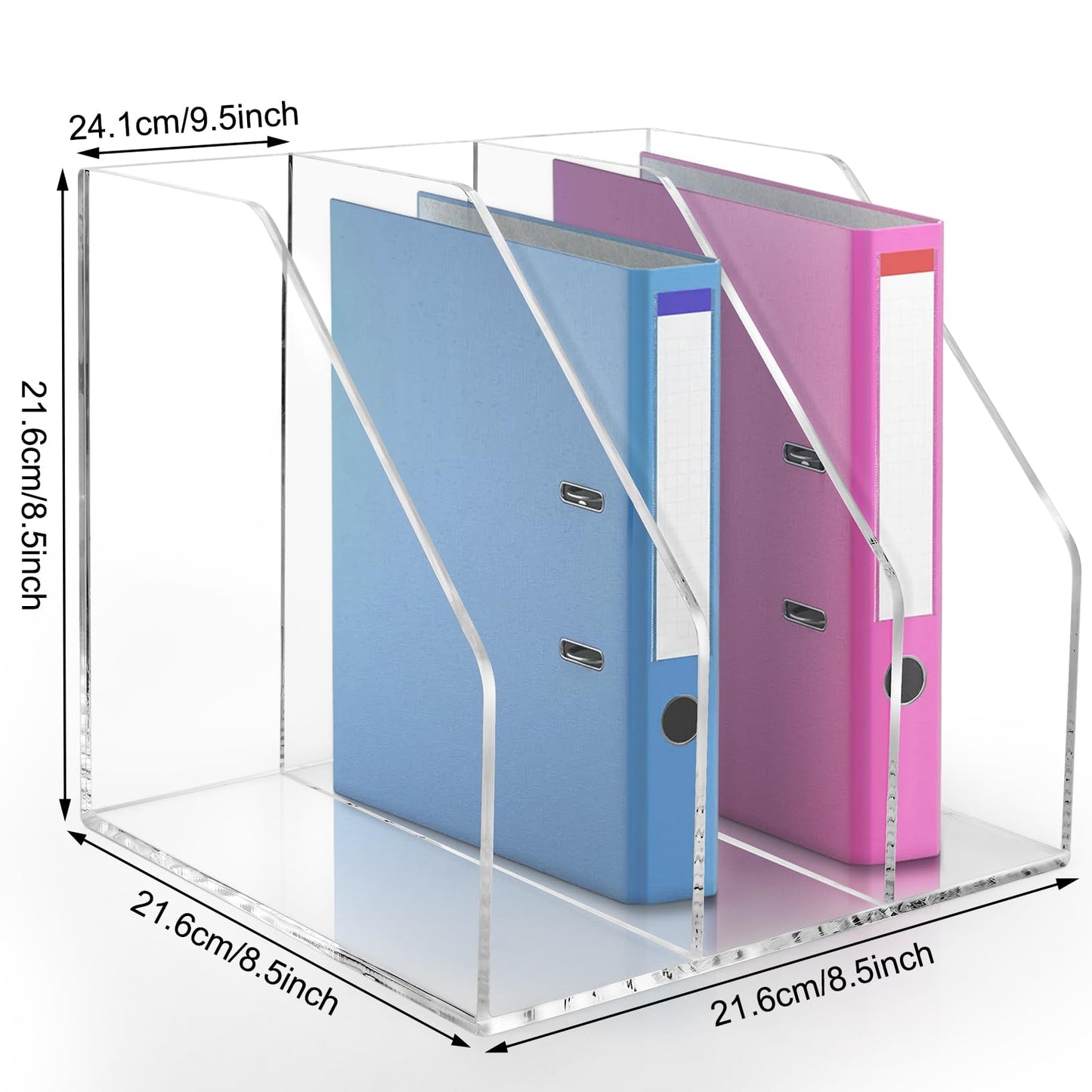 WYFHLPMMA Acrylic Paper Tray Stackable Letter Organizers, Clear Paper Desk Organizer, 3-Tier, Desk A4 File Holder for Office Document Desktop File