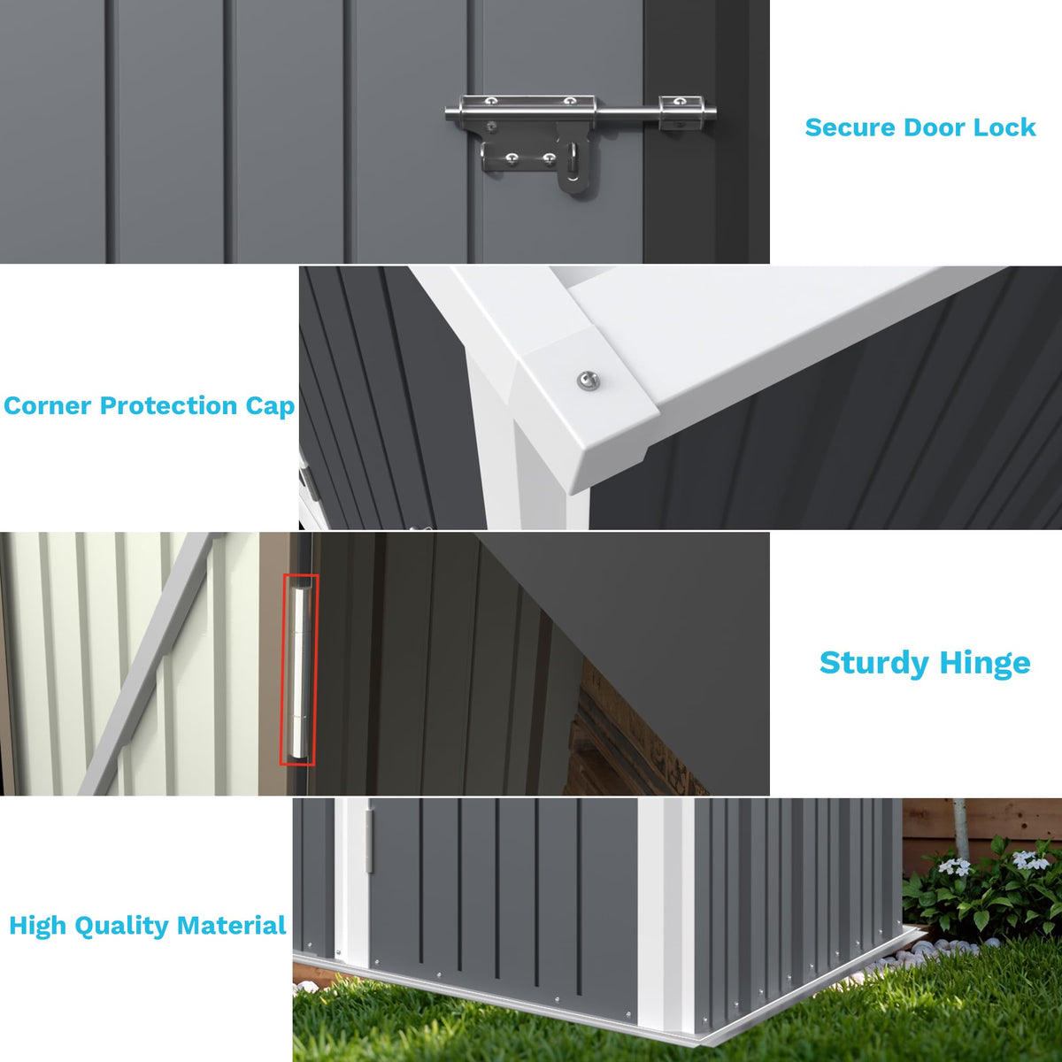 Outdoor Storage Shed 5 x 3 ft. Utility Tool Shed