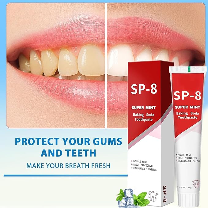 2Pcs Super ProbioticSp-8 Toothpaste, Sp 8 Pasta Dental, SP-8 Toothpaste, Pasta Dental Sp-8,SP8 Probiotic Toothpaste, Deep Cleaning Care Toothpaste