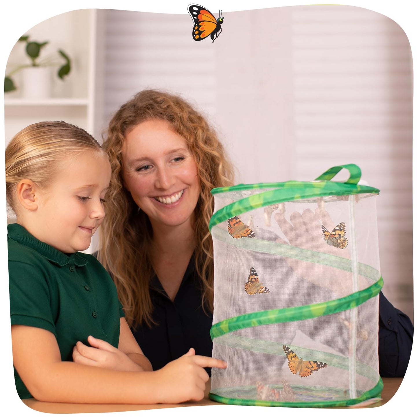 Insect Lore Raise and Release Butterfly Garden Kit – Caterpillar Habitat with redeemable Voucher – STEM-accredited Butterfly Growing Kit for Kids, Classrooms, and Homeschool Learning