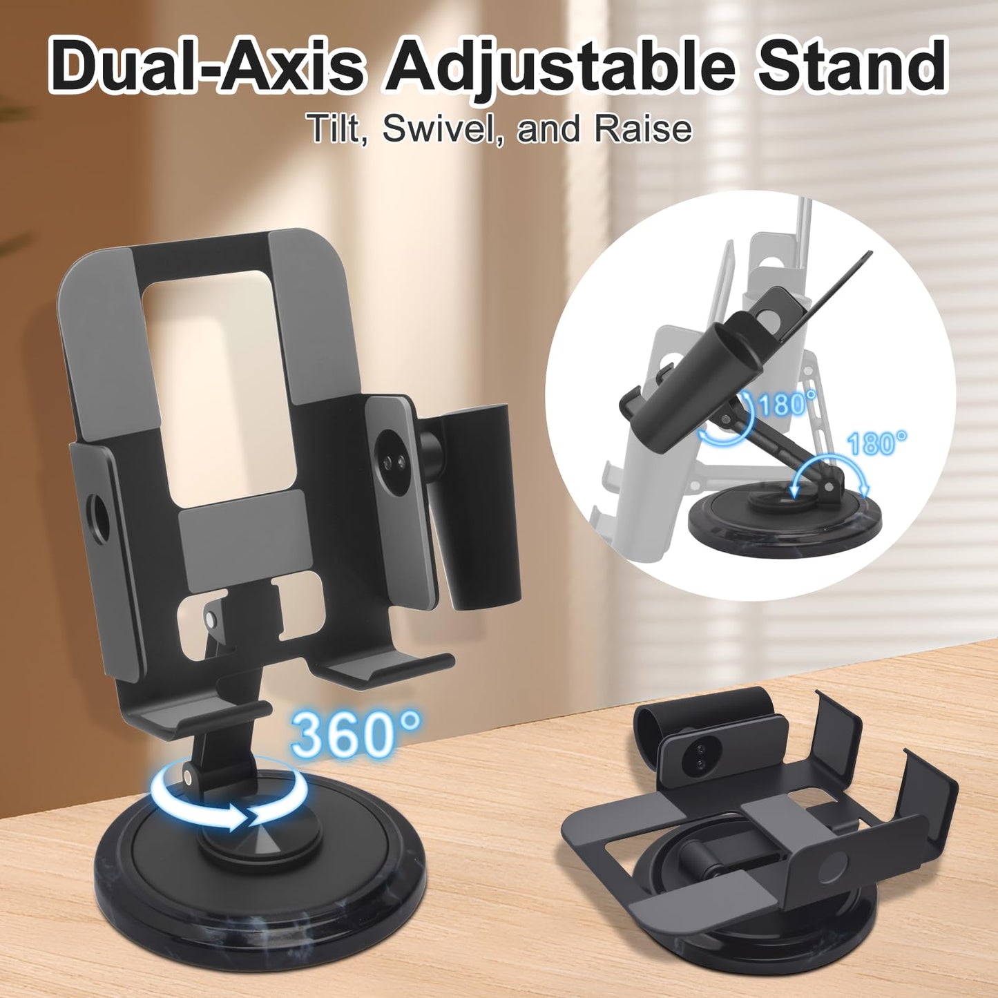 Diesisa Nail Drill Machine Holder - Nail Drill Holder Stand - 360° Rotatable - with Pen Holder - Portable Nail Desk Organizer - Professional Manicure Tool Organizer for Nail Techs Salon & Home Use