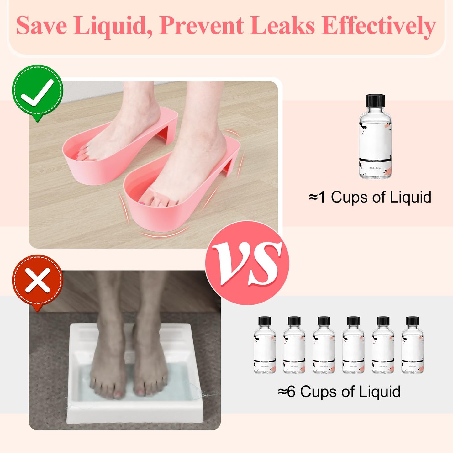 LIONVISON Acetone Nail Soaking Bowl: Soak Off Gel Polish Nail Remover Kit - Acetone Bowl for Nails Dip Powder Removal - Manicure Nail Soak Off Bowl for Nail Art