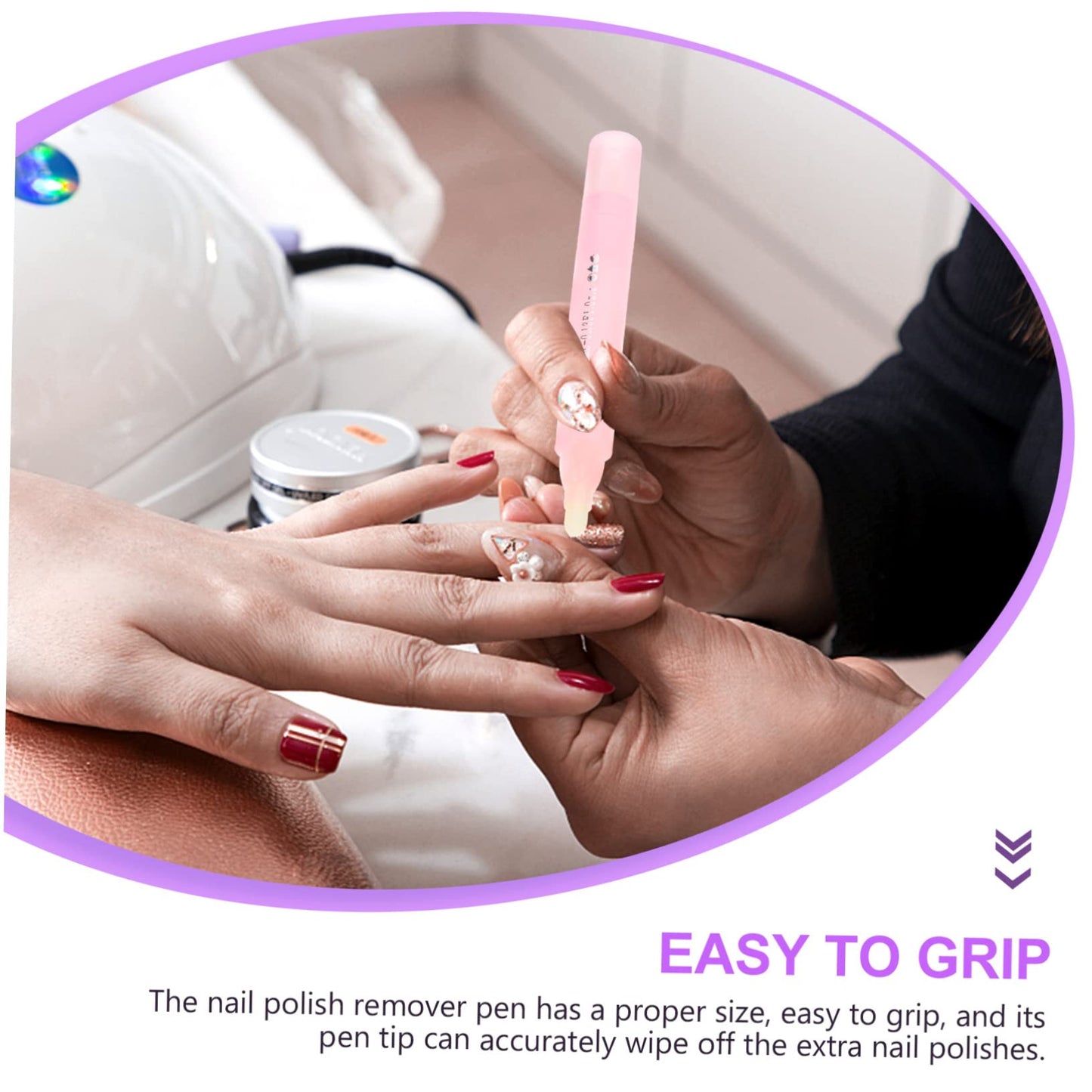 LOLIPPYY 6Pcs Nail Polish Corrector Pen Set Nail Art Correction Tool for Manicure Cuticle Touch-Up and Decontamination Suitable for Salon Use