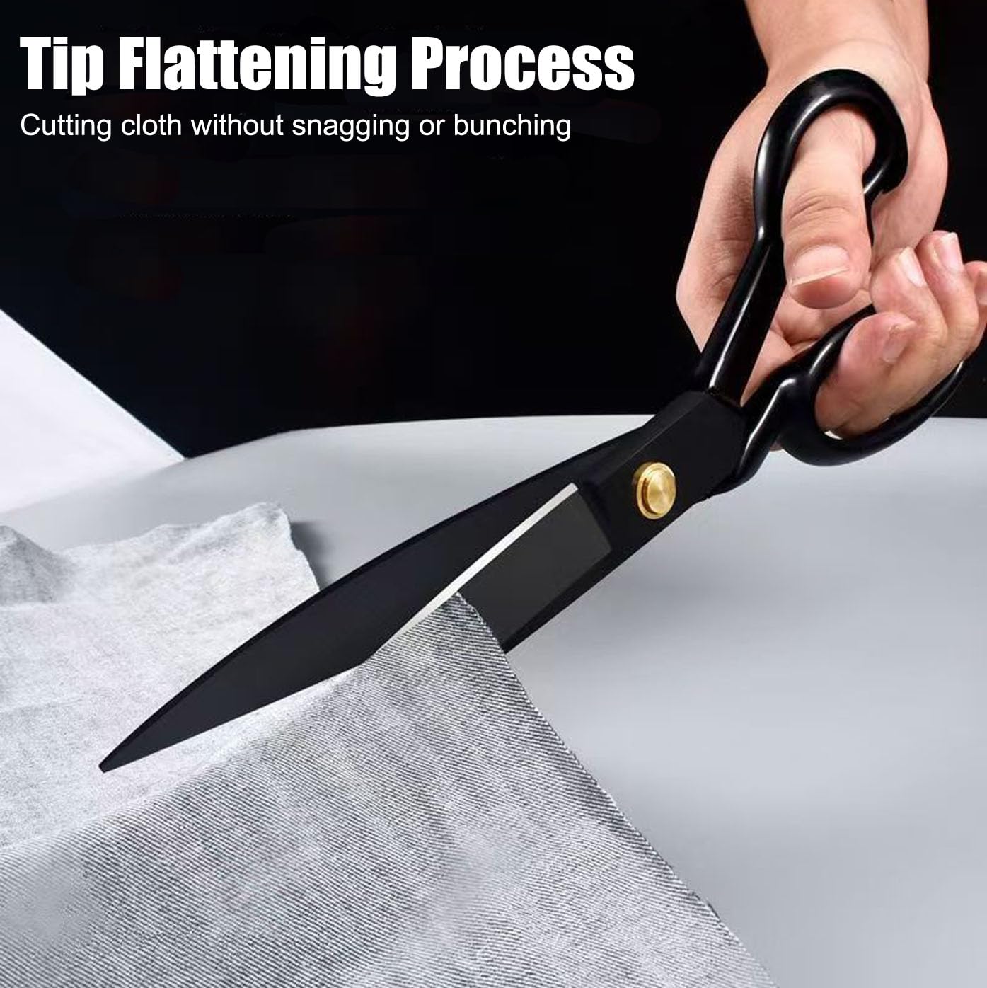 Fabric Scissors Tailor Sewing Shears, 9-Inch Heavy Duty Scissors for Cutting Fabric Cutting Leather for Home Office Tailors, Sewers and Craftsmen