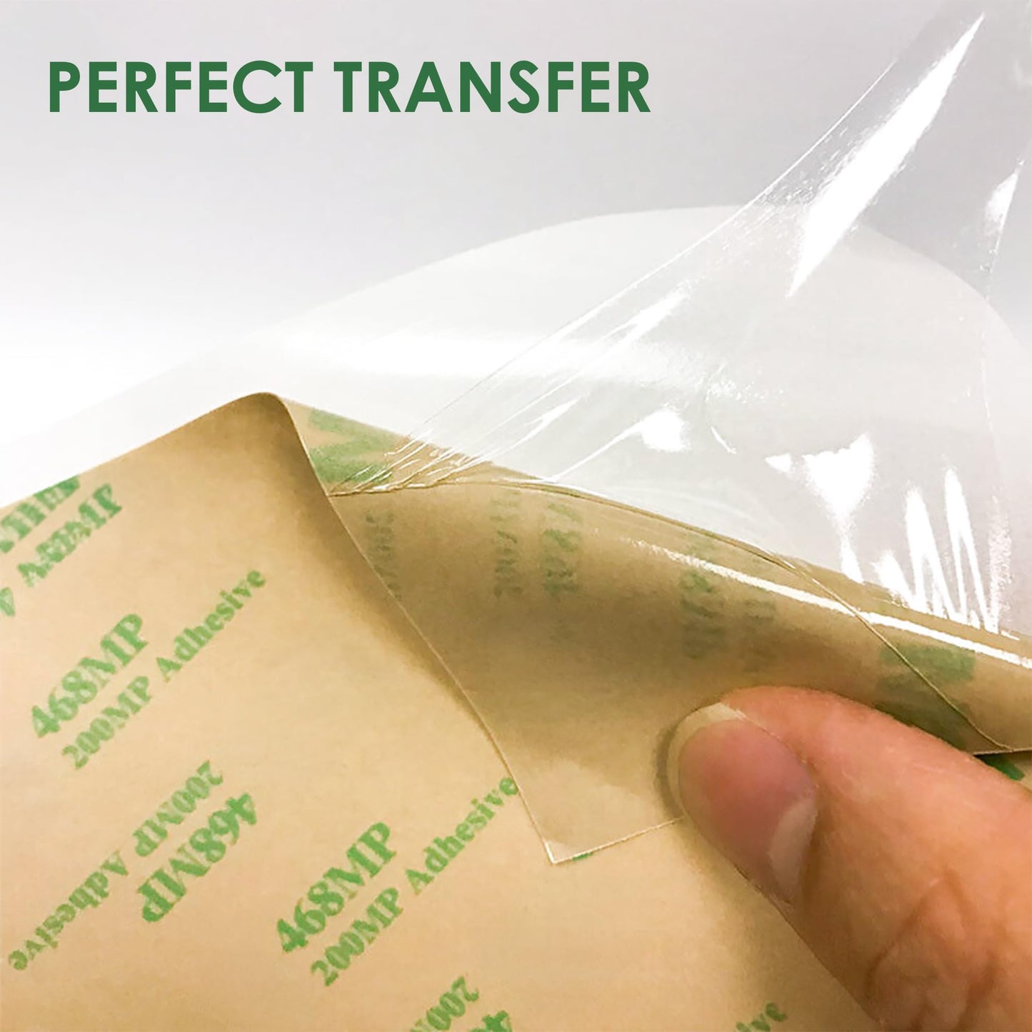 WEUPE Adhesive Transfer Tape, Double Sided Transfer Sheet, 468MP, 12inch x 12inch (5-Pack)