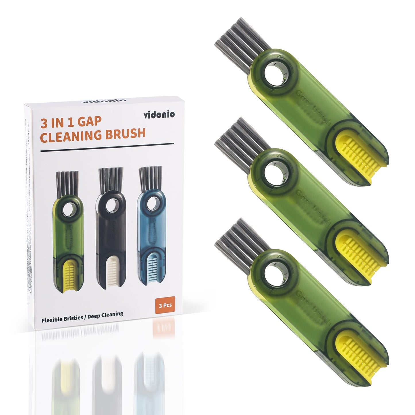 3 in 1 Cup Lid Gap Cleaning Brush Set, Multifunctional Insulation Bottle Cleaning Tools, Mutipurpose Tiny Silicone Cup Holder Cleaner, Home Kitchen Cleaning Tools