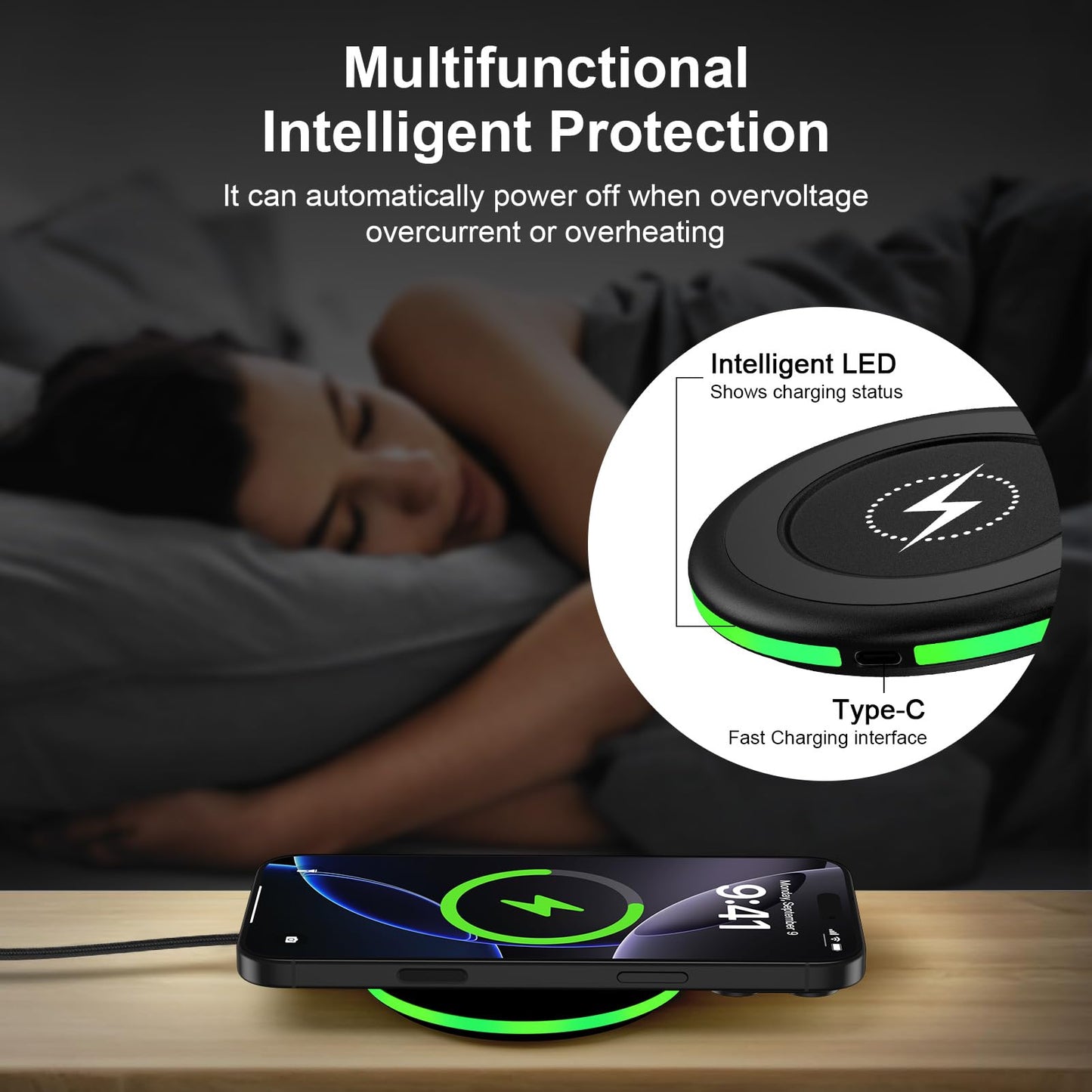 15W for Google Wireless Charger Compatible Google Pixel 10a 10 10 Pro XL /9A/9Pro Fold/9 Pro XL/9/8/8A/8 Pro/7,2 Pack Android Fast Charging Pad Samsung Wireless Charging Station for Galaxy S26 Ultra