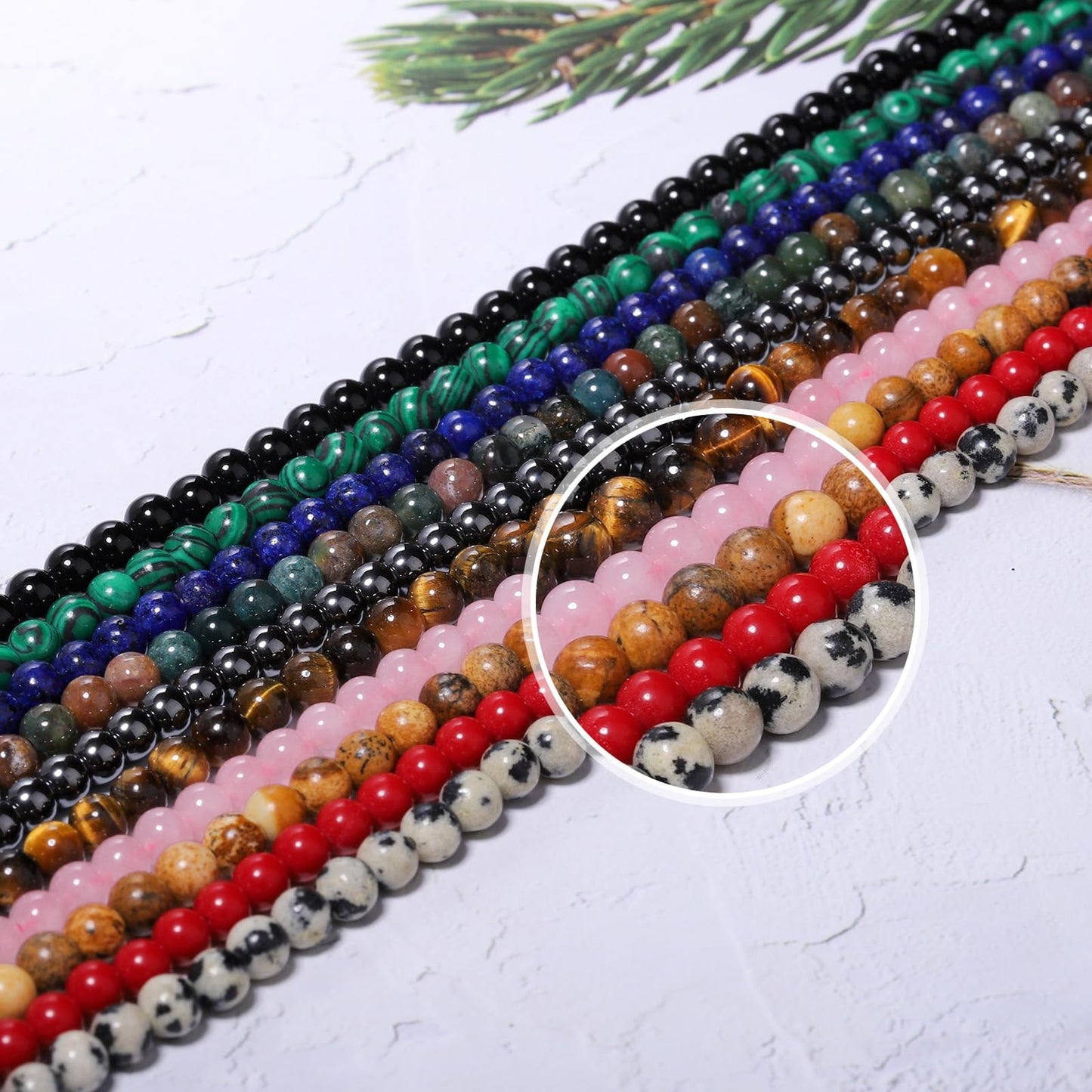 Songxi 90pcs 4mm Black Hematite Natural Round Stone Beads for Jewelry Making, Smooth Loose Small Gemstone Beads for Bracelets Necklace, Chakra Stones with Energy Power