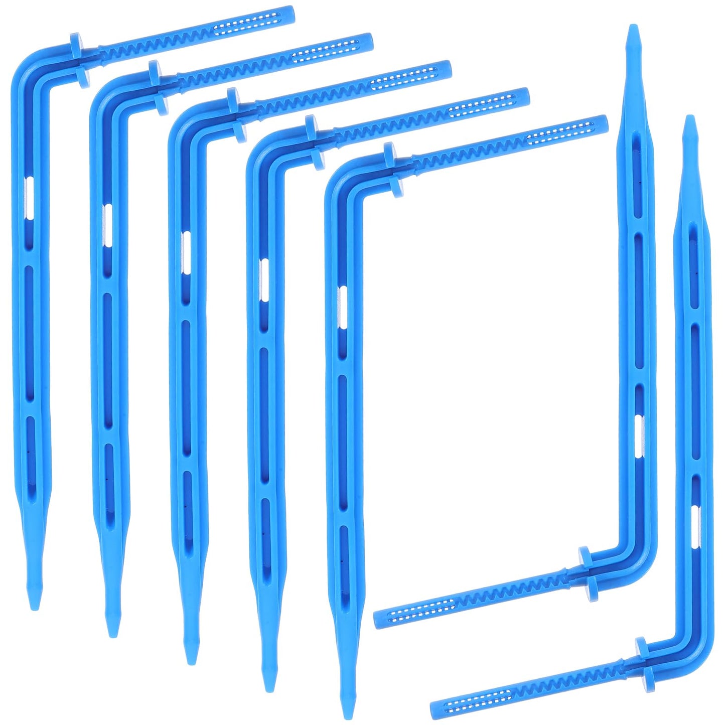 GANAZONO Drip Emitters Emitters Drip Emitter Stakes 100PCS Angled Plastic Irrigation Support Stakes Drip Tubing Hold Stakes for Gardening Patio Lawn Vegetable Fruit