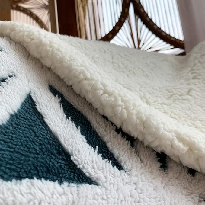 LOMAO Sherpa Fleece Blanket Fuzzy Soft Throw Blanket Dual Sided Blanket for Couch Sofa Bed (Navy, 60''x80'')