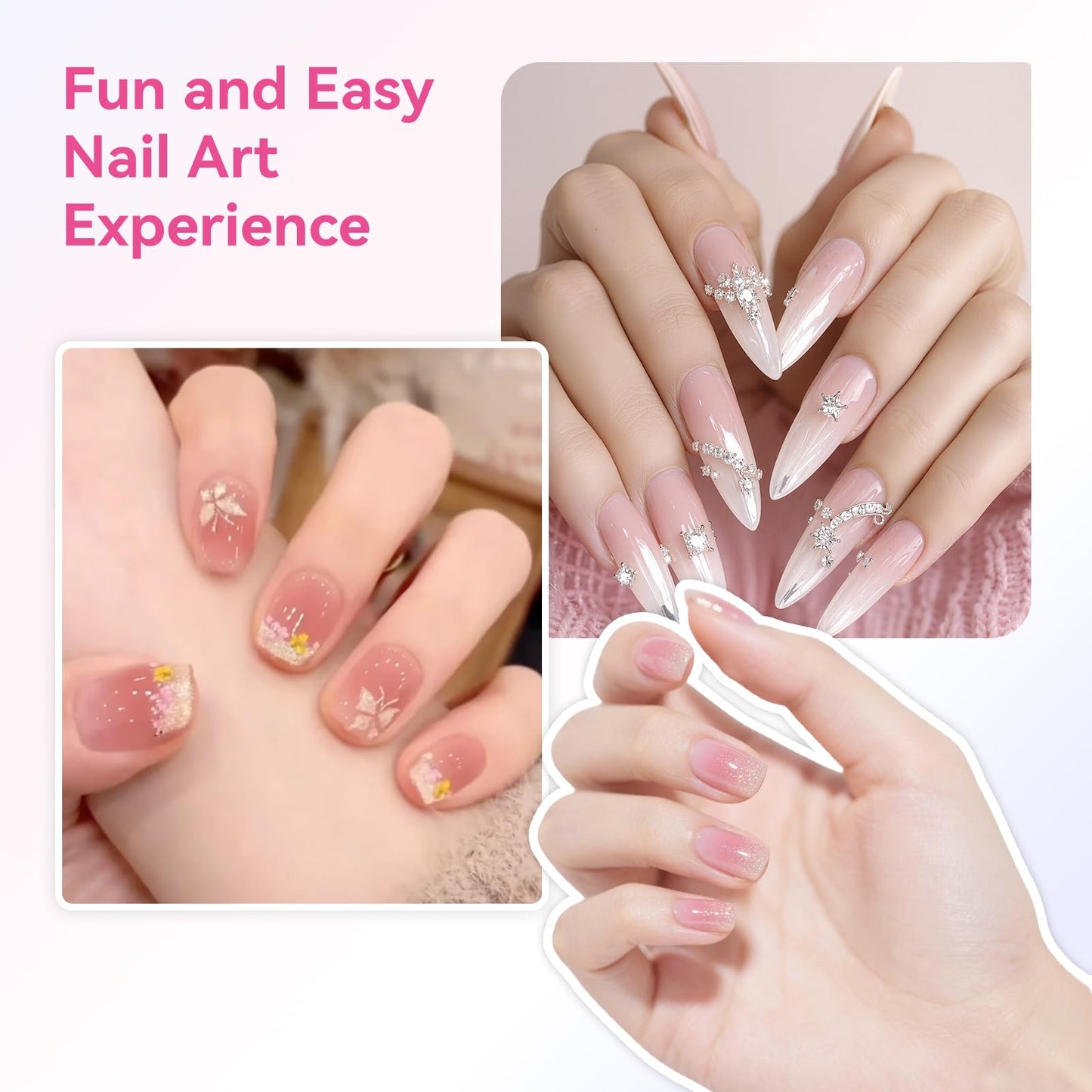 Makartt Flash Cure UV Nail Lamp, 3S Pre-Curing Portable Cordless UV LED Nail Light 222 mW/cm² for Rhinestone Glue & Poly Nail Gel, Rechargeable Nail Dryer with LCD Display, 2 Timers & Smart Sensor