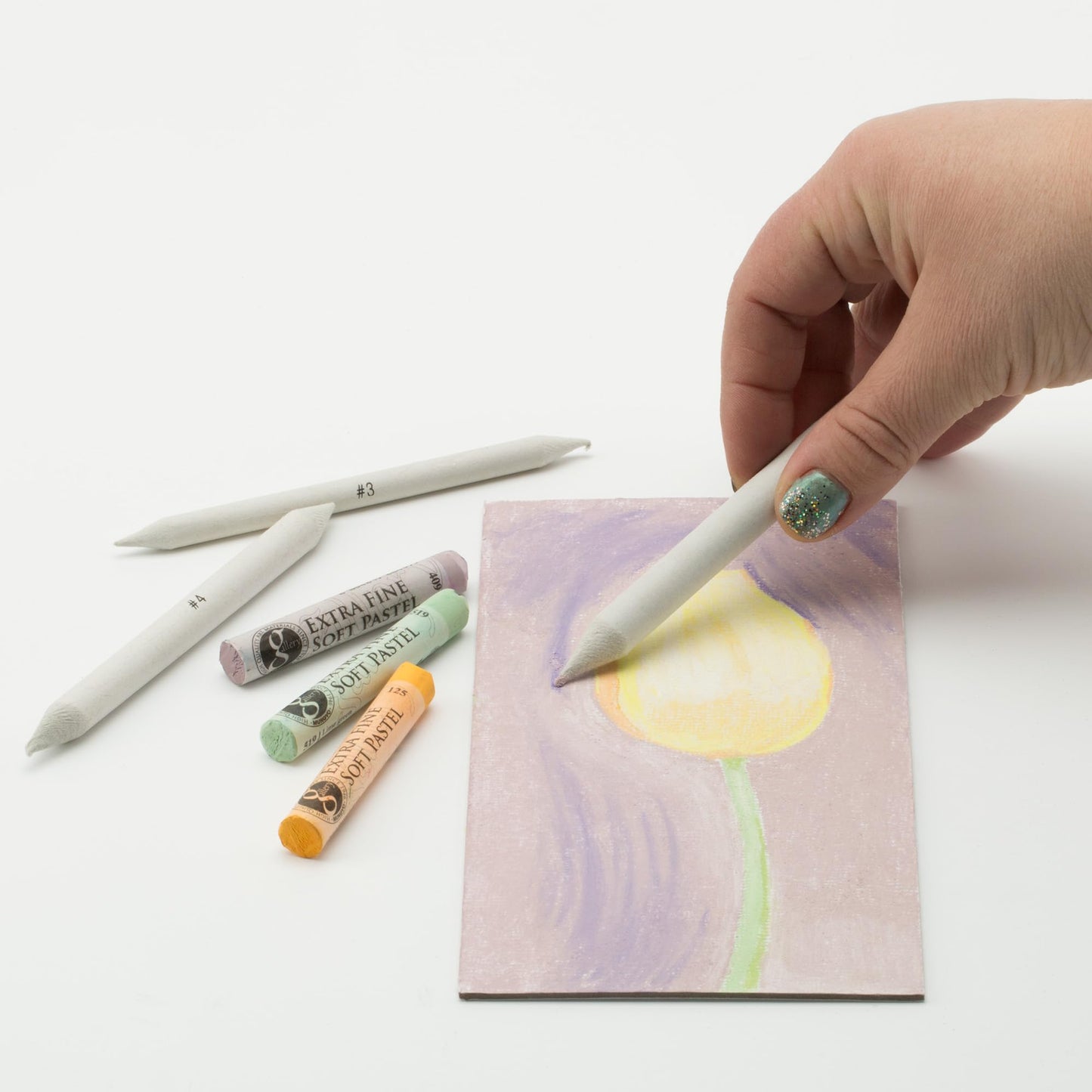 Creative Mark Blending Stumps - Solid Double-Ended Blending Stumps for Blending Charcoal, Pencils, Pastels, and More! - [Size # 4-12 Count]