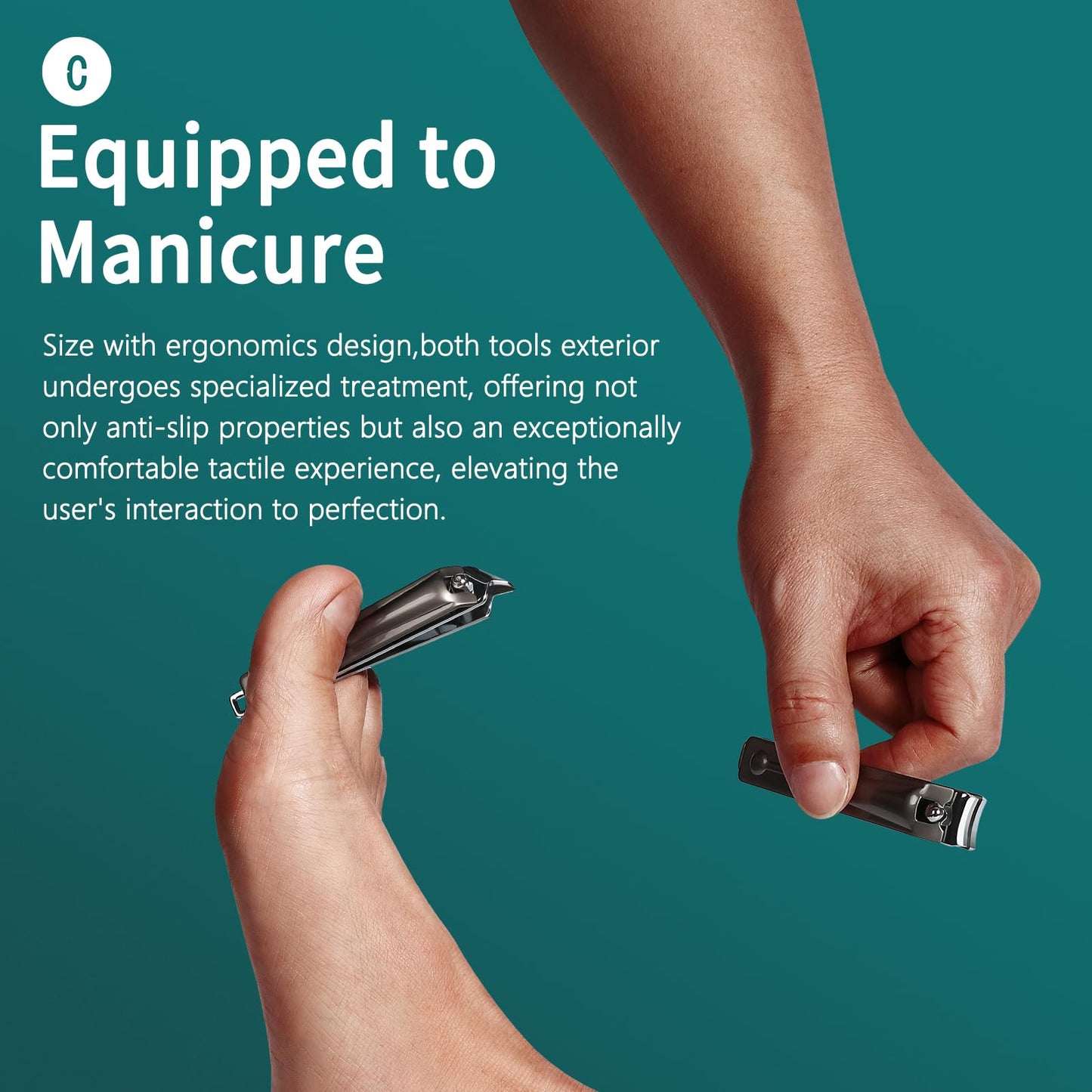 Manicure & Pedicure Set 12 in 1, Nail Clippers Set, Quality Fingernail& Toenail Clipper, Professional Nail Care Kit with Exquisite Leather Case for Men & Women (12 Pack)