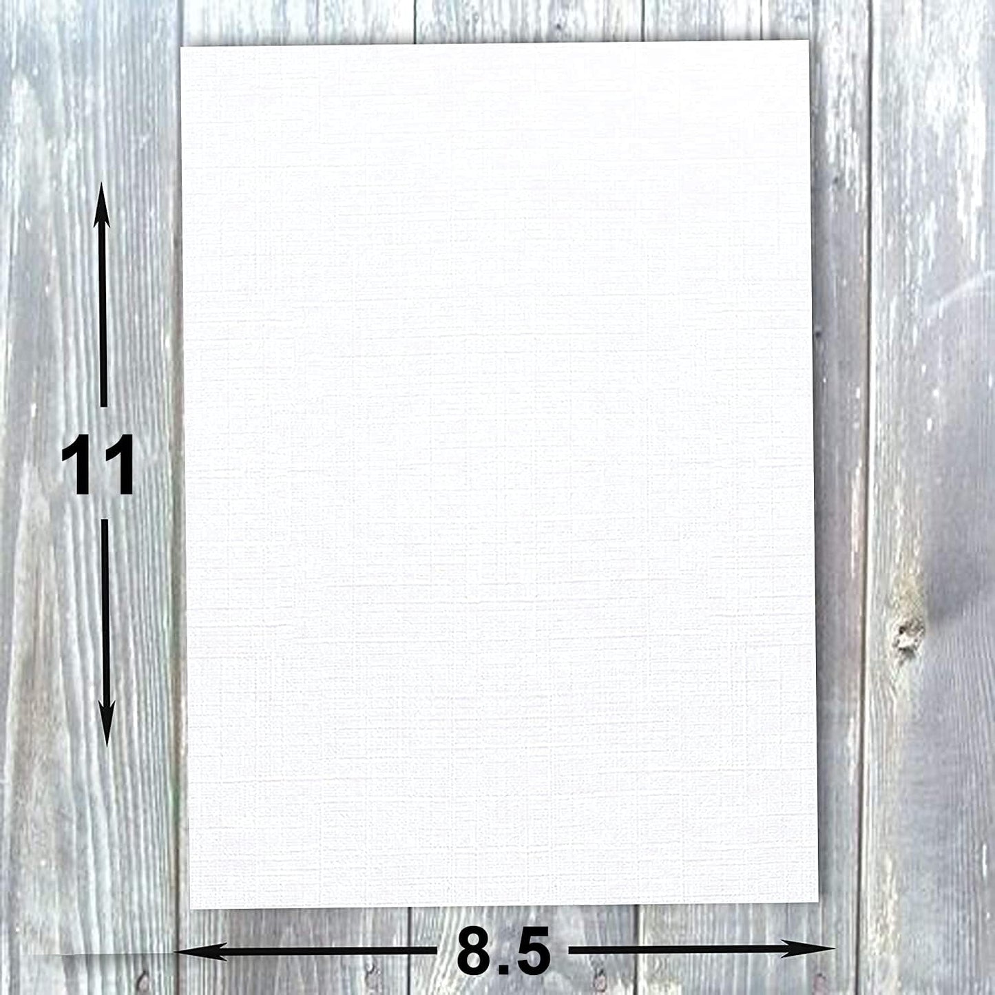 Hamilco Linen Textured Cardstock Paper – 8 1/2 x 11" Blank Thick Heavy Weight 80 lb Cover Card Stock for Printer - 50 Pack (Natural)