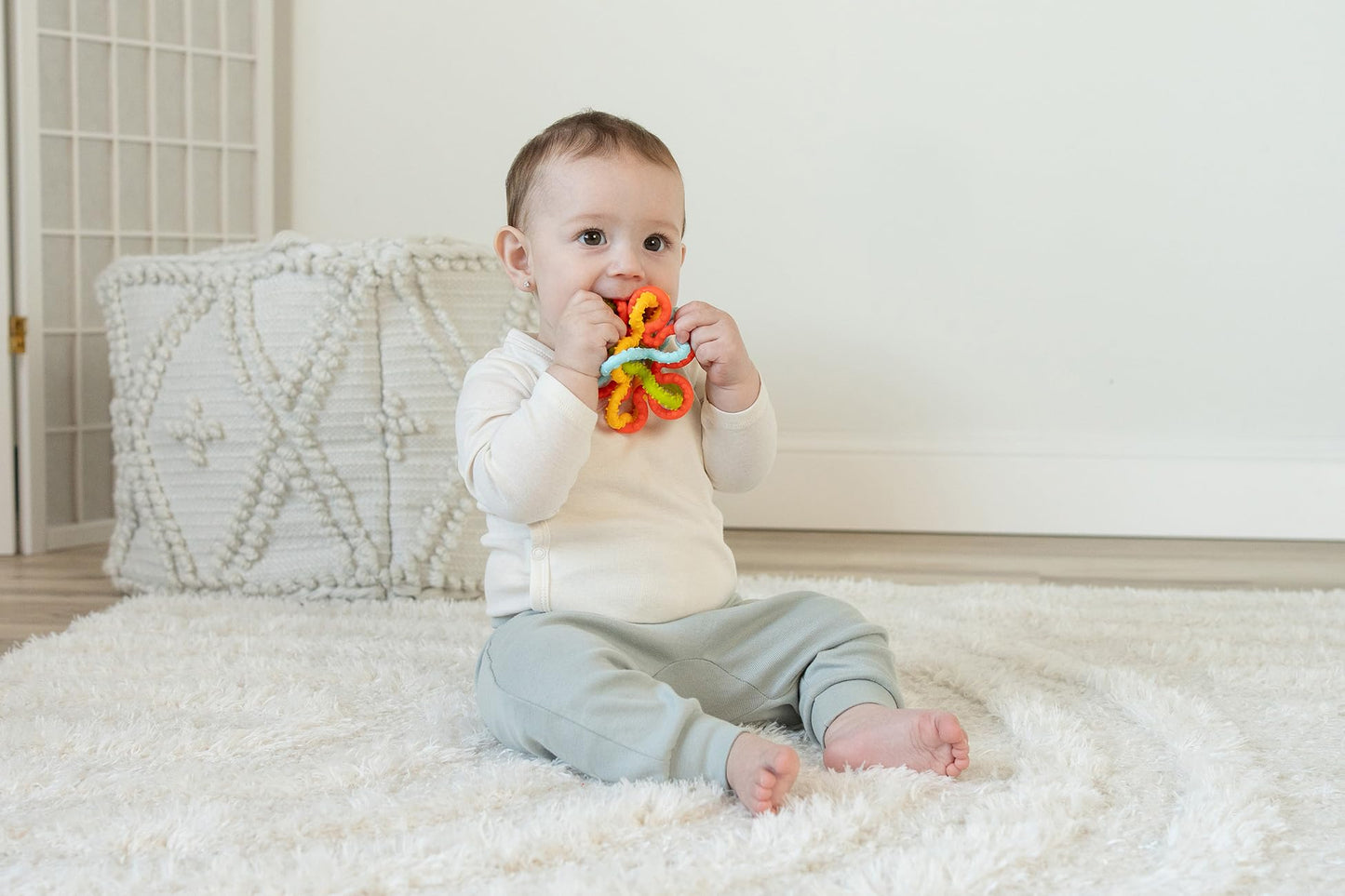 Manhattan Toy Squiggle Loops Textured Sensory Baby Teether Toy