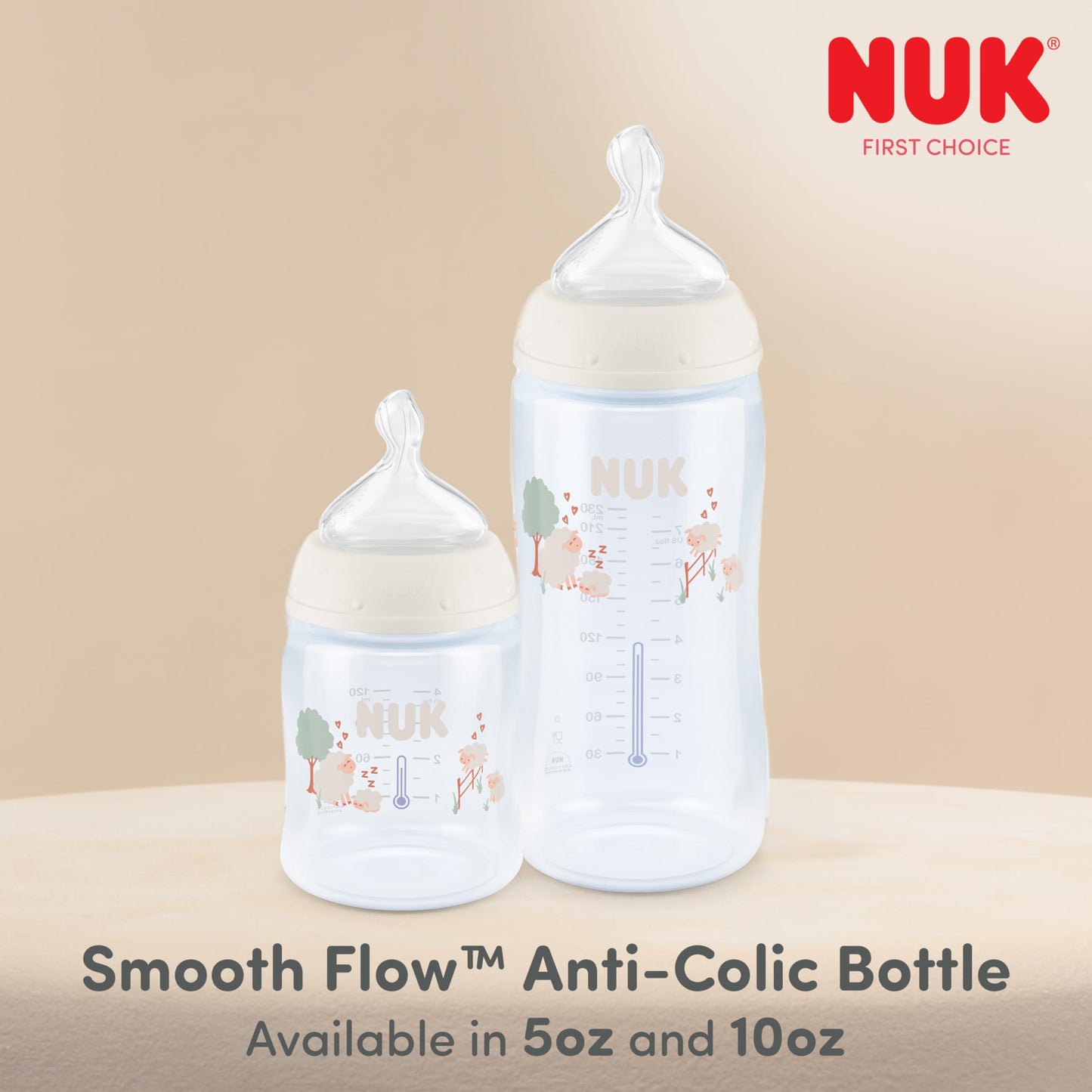 NUK Smooth Flow Anti-Colic Bottle Newborn Gift Set, 0+ Months