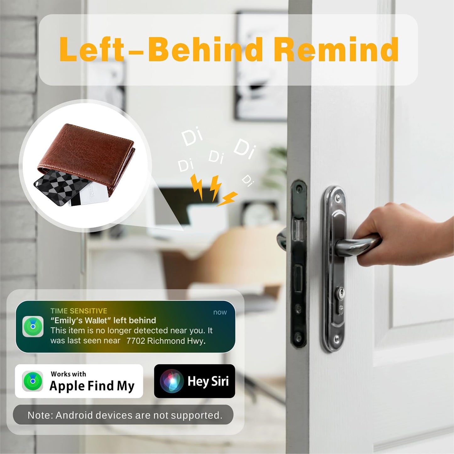 Bestray Bluetooth Wallet Tracker Card for iOS & Android, Apple Find My & Google Find Hub Compatible, Rechargeable Slim Credit Card Locator, 100dB Alarm, No Subscription