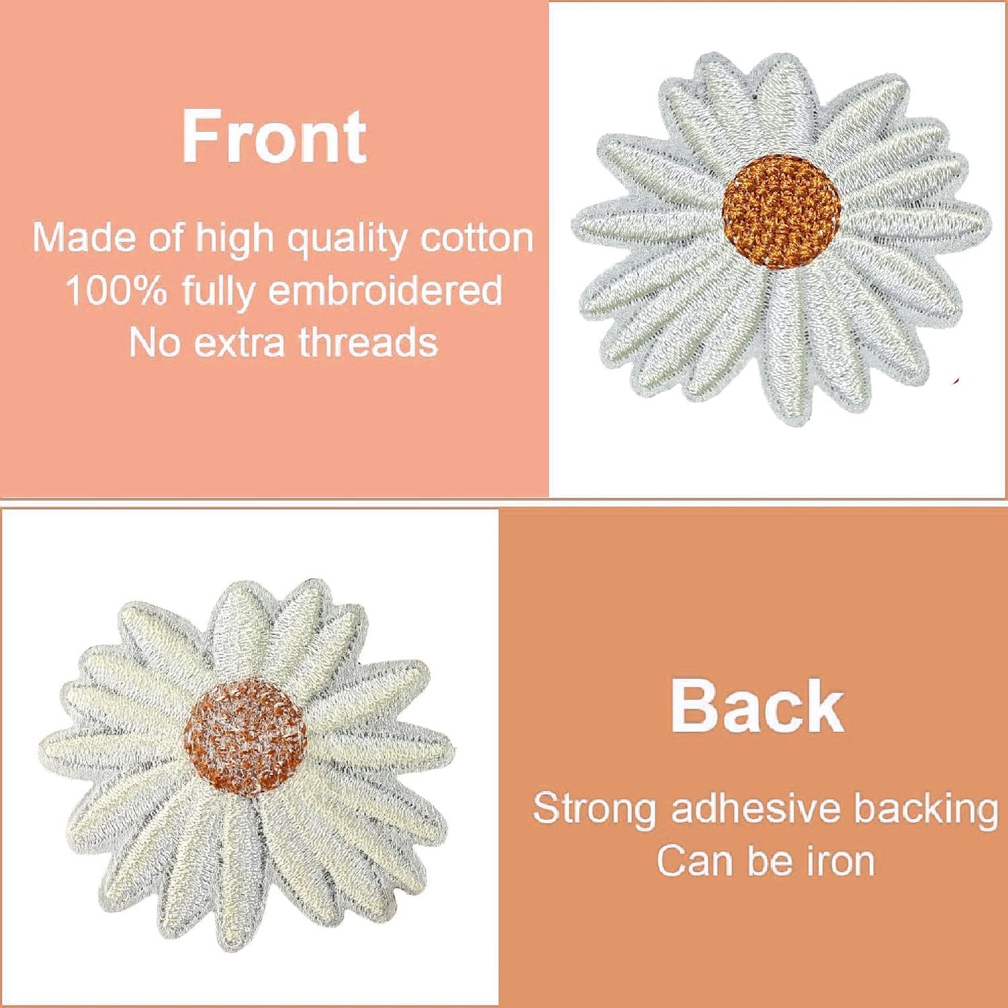 AXEN 42pcs Butterfly and Flower Iron on Patches, Flower Themed Patches Embroidered Applique for Clothing, Jackets, Hats, Backpacks, Jeans