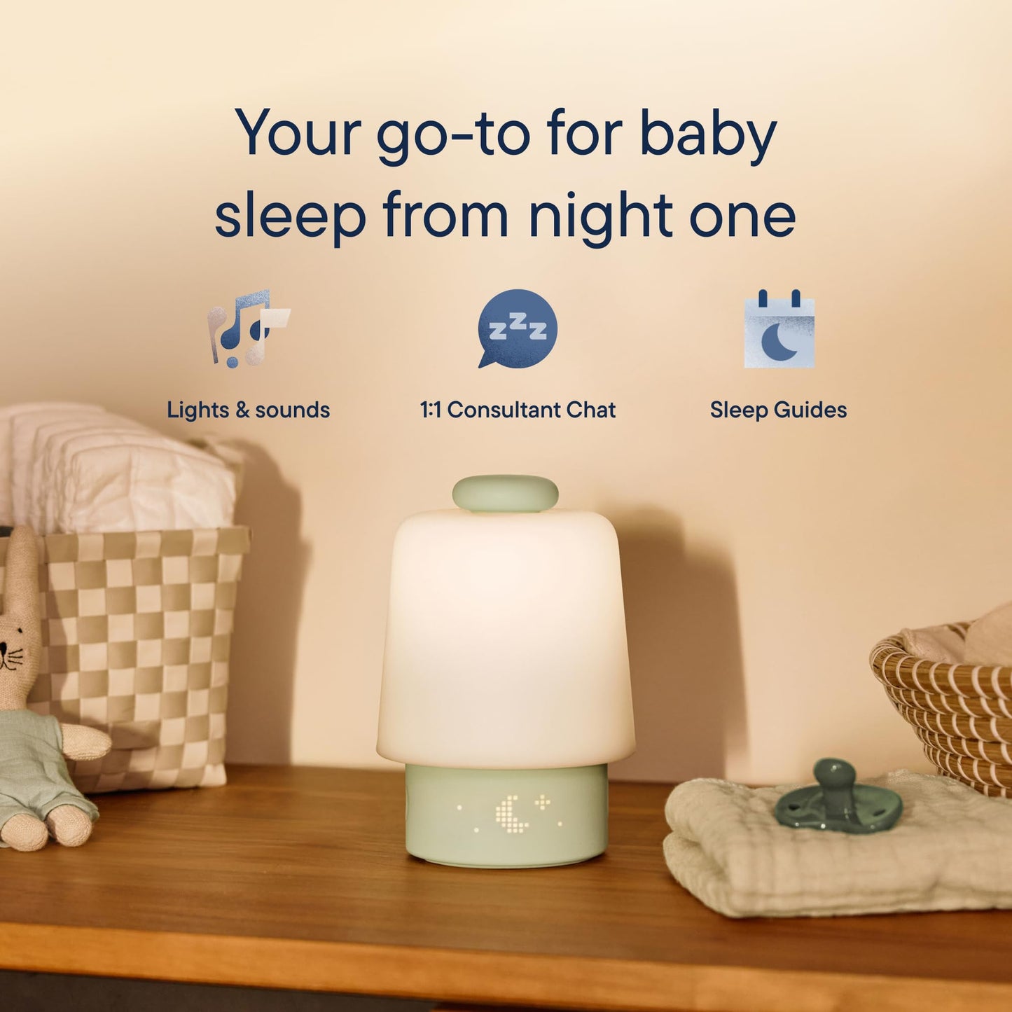 Hatch Baby Sound Machine, Night Light (Mint) | Sleep Support | Registry Essential, Routine Builder, Time-to-Rise Alarm Clock, White Noise, Nursery Stories, Toddler Kids (Wi-Fi)