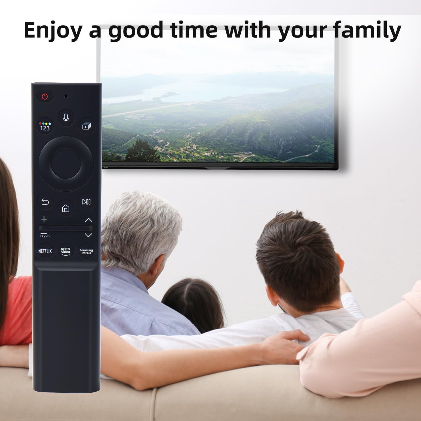 BN59-01357A Solar Voice Remote fit for Samsung QLED Series Smart TV Also BN59-01357F BN59-01357P Voice Remote Control Full Function Replacement