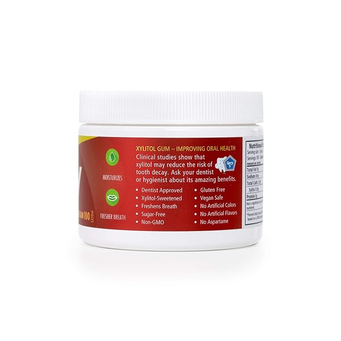 Spry Fresh Natural Xylitol Chewing Gum Dental Defense System - Aspartame-Free, Sugar-Free, Non-GMO, Gluten-Free (Cinnamon, 100 Count - Pack of 1)